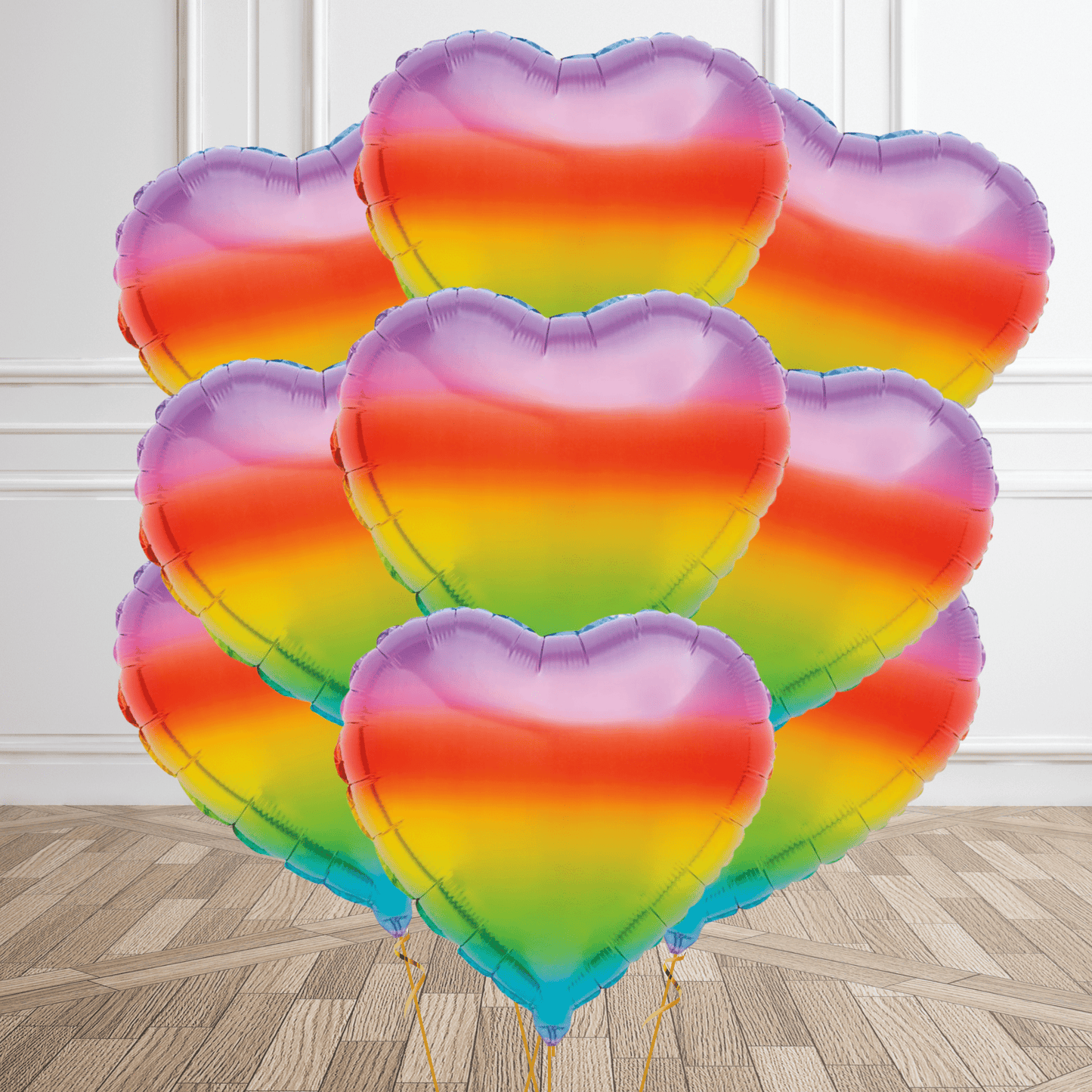 18 - Inch Gradient Rainbow Heart Foil Balloon | The Party Hut