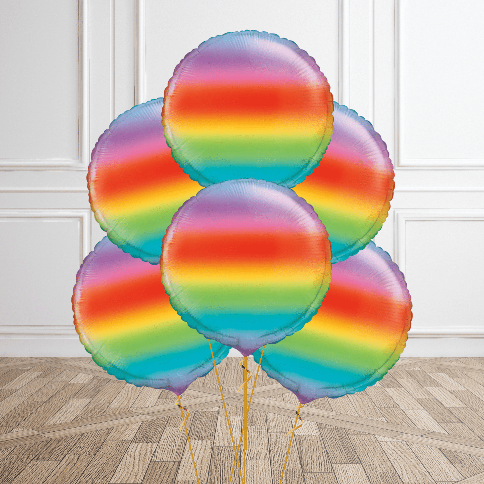 18-Inch Gradient Rainbow Round Foil Balloon