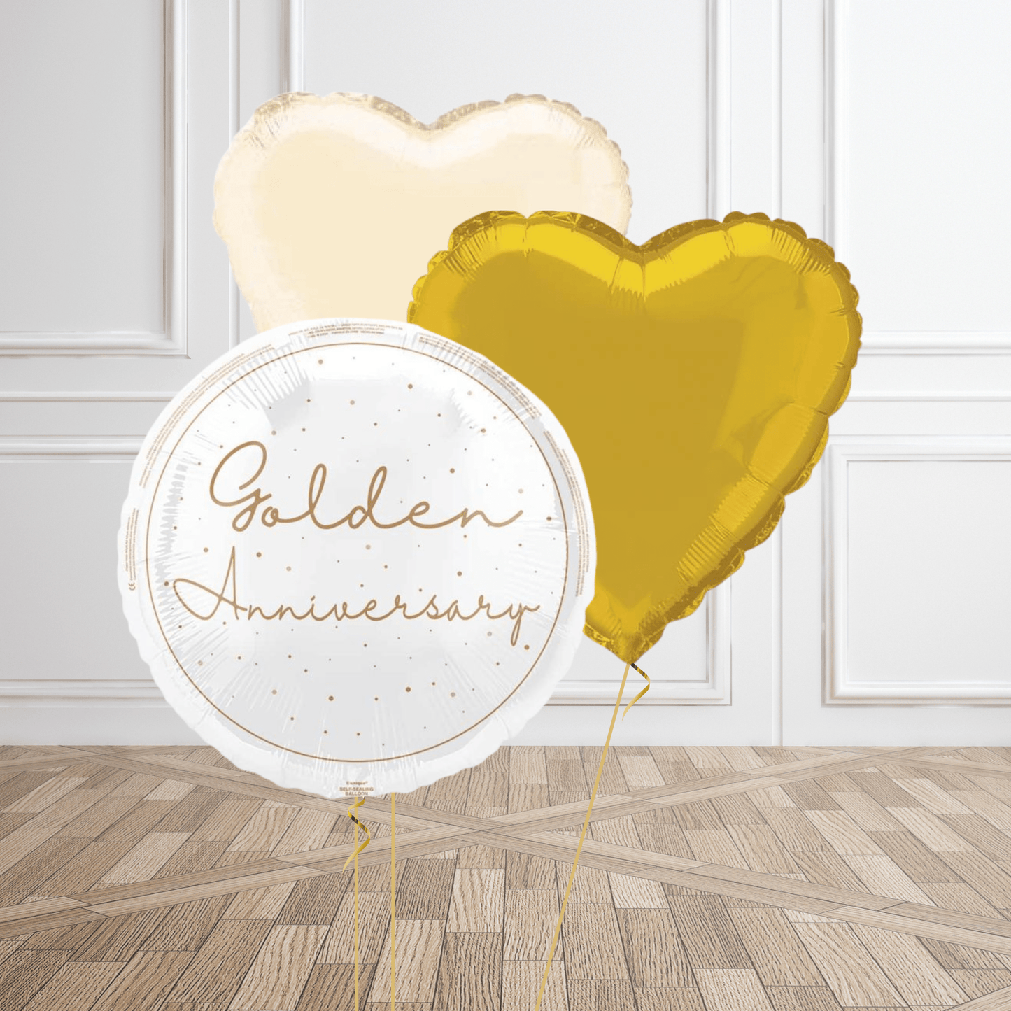 18 - Inch Happy 50th (Golden) Anniversary Foil Balloon | The Party Hut