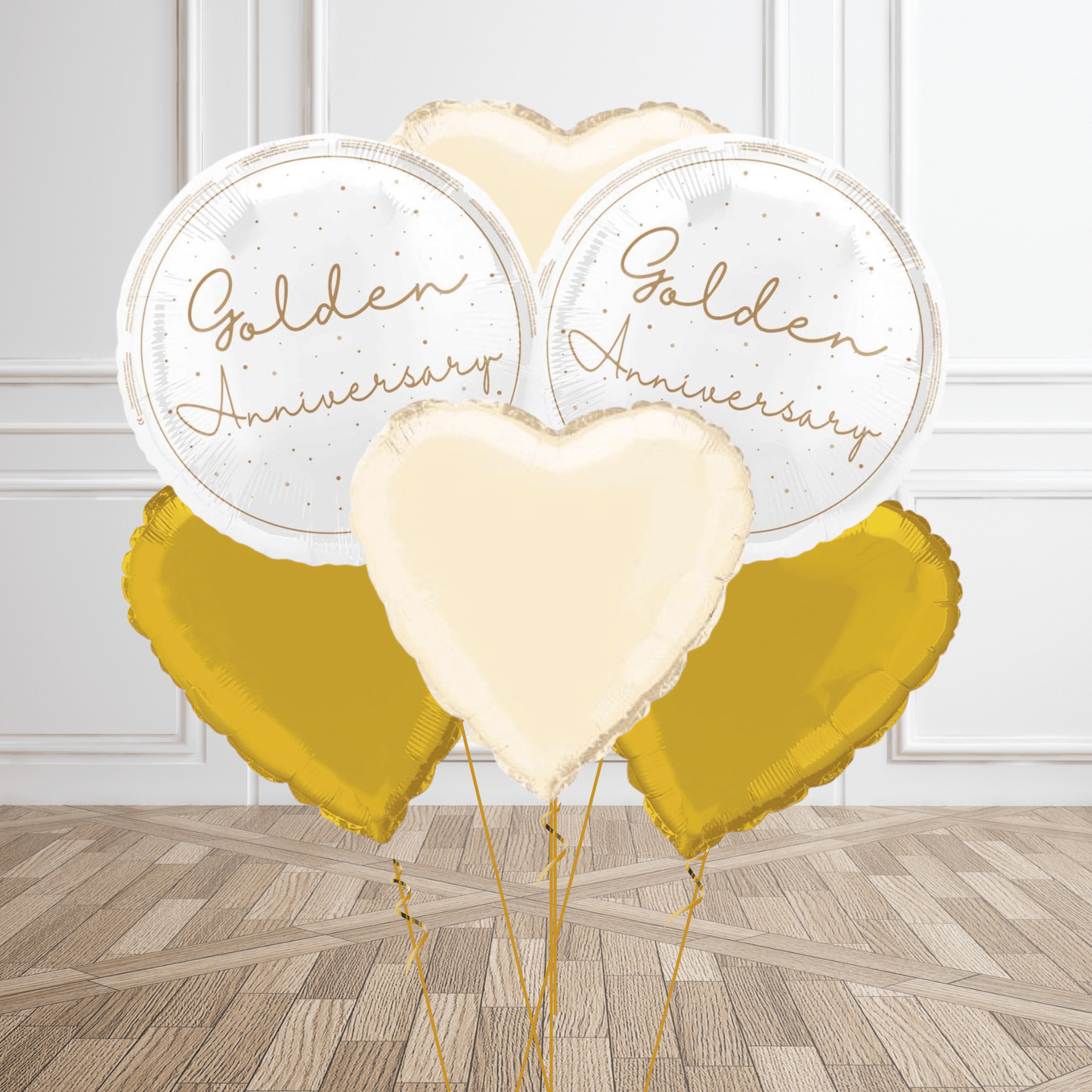 18 - Inch Happy 50th (Golden) Anniversary Foil Balloon | The Party Hut