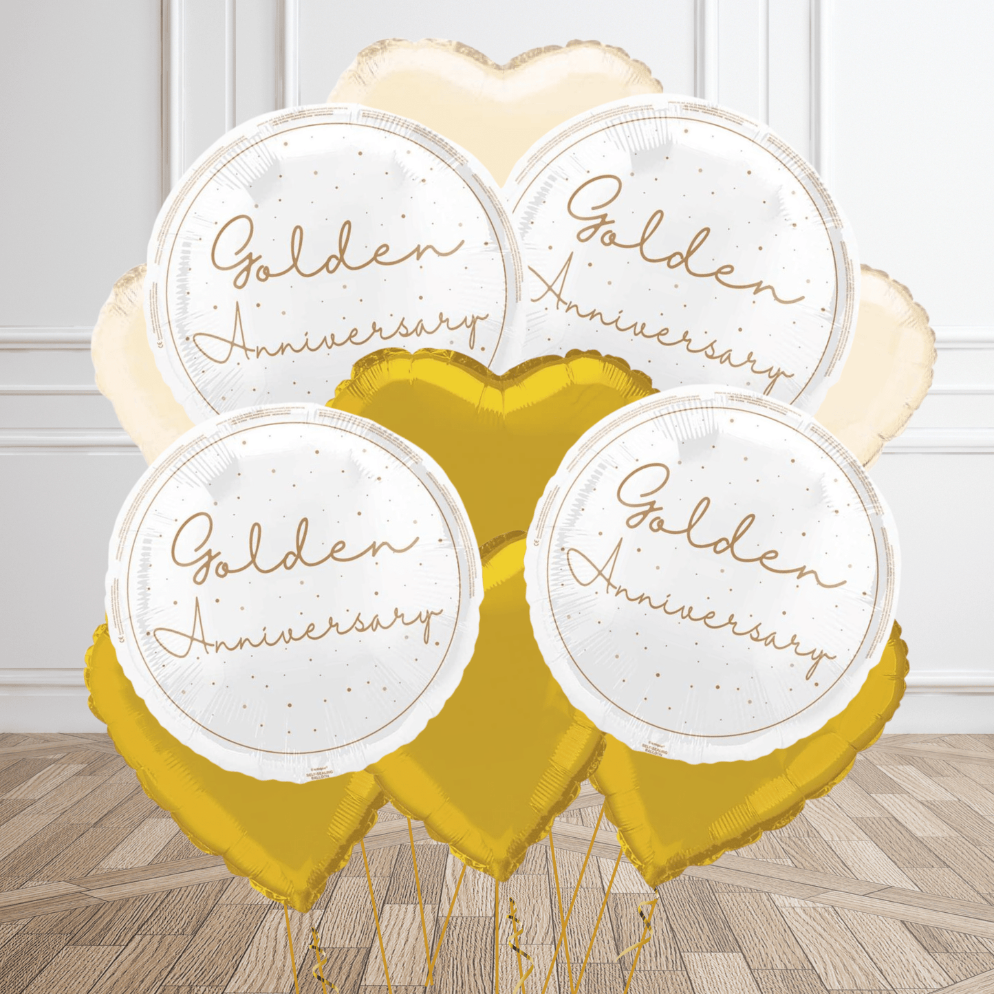 18 - Inch Happy 50th (Golden) Anniversary Foil Balloon | The Party Hut