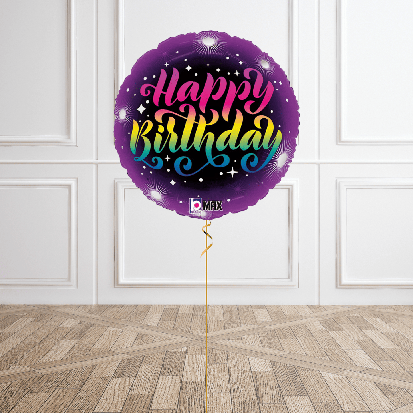 18 - Inch Happy Birthday Rainbow Neon Foil Balloon Package | The Party Hut