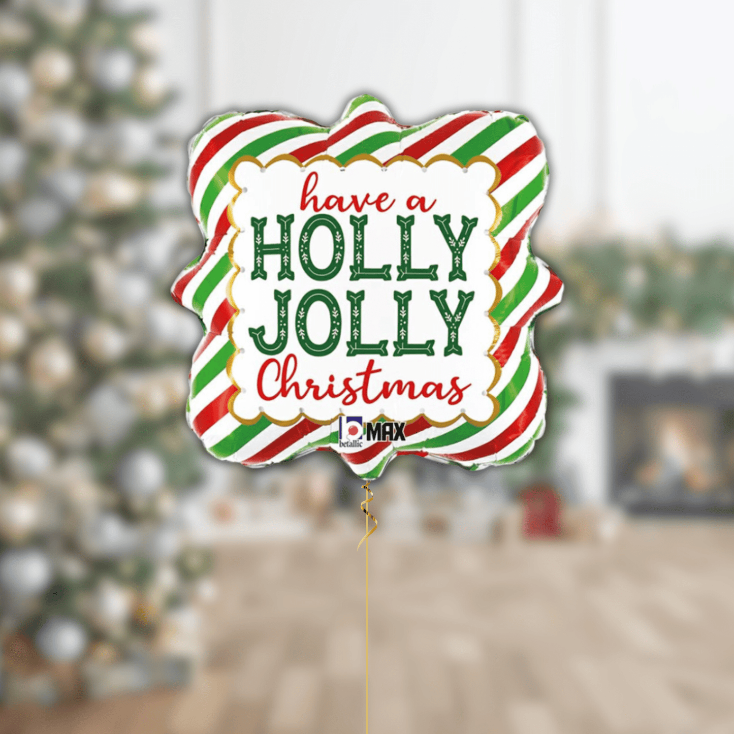 18 - Inch Holly Jolly Christmas Foil Balloon | The Party Hut