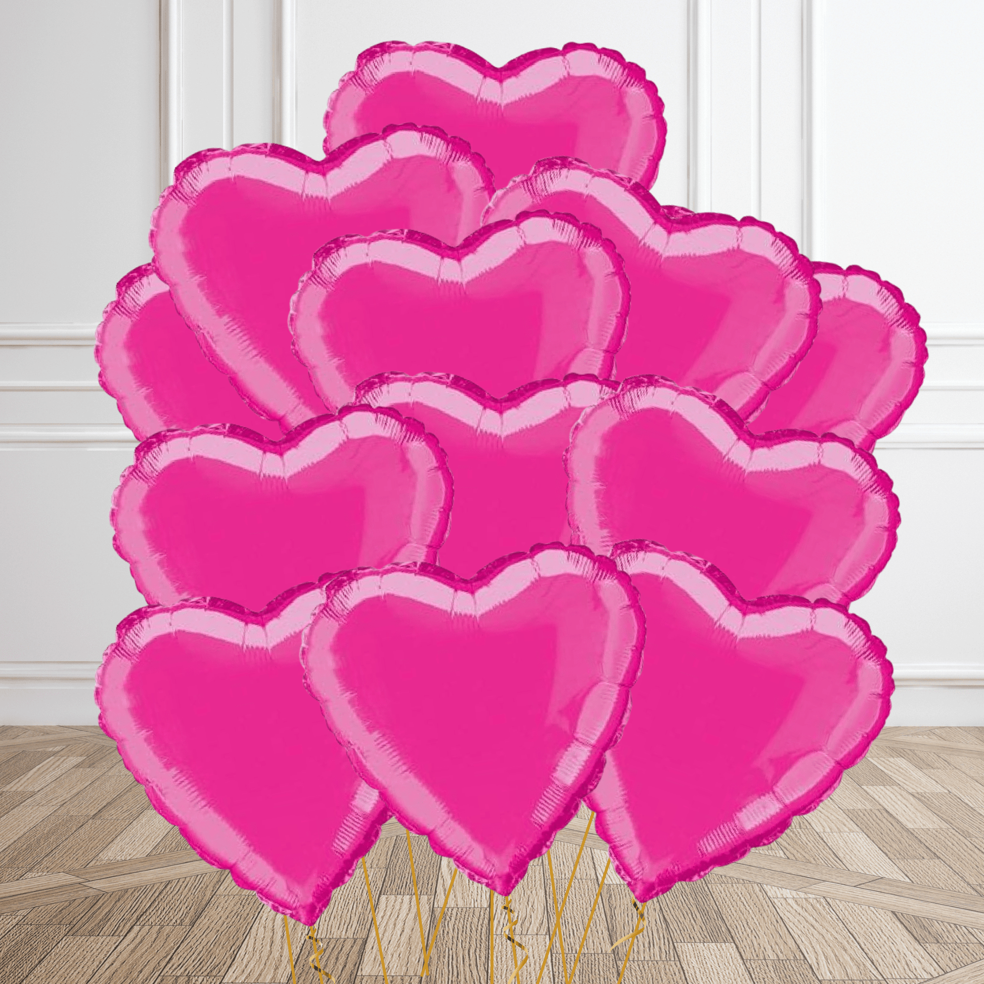 Hot Pink Heart Foil Balloon Package