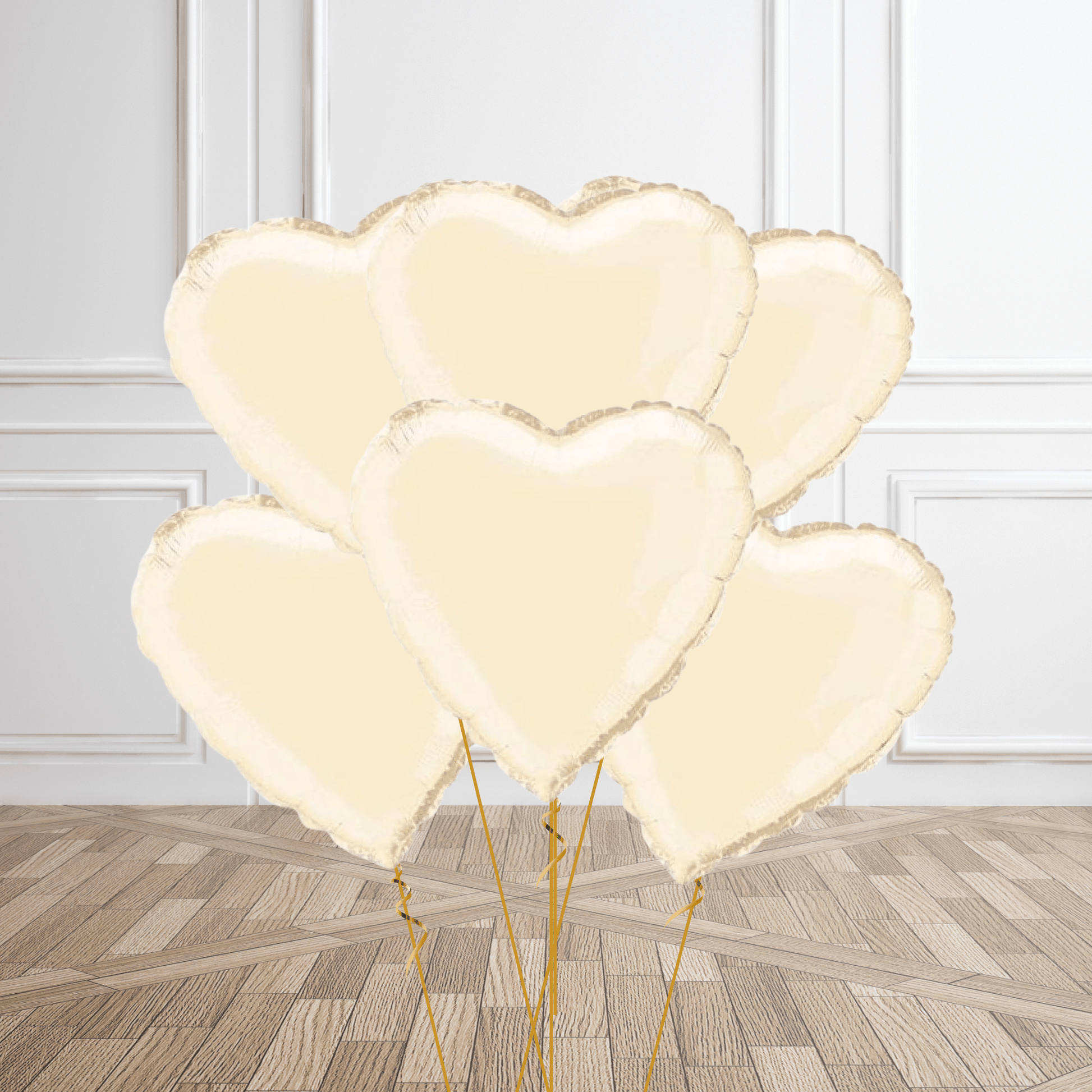 Ivory Heart Foil Balloon Package