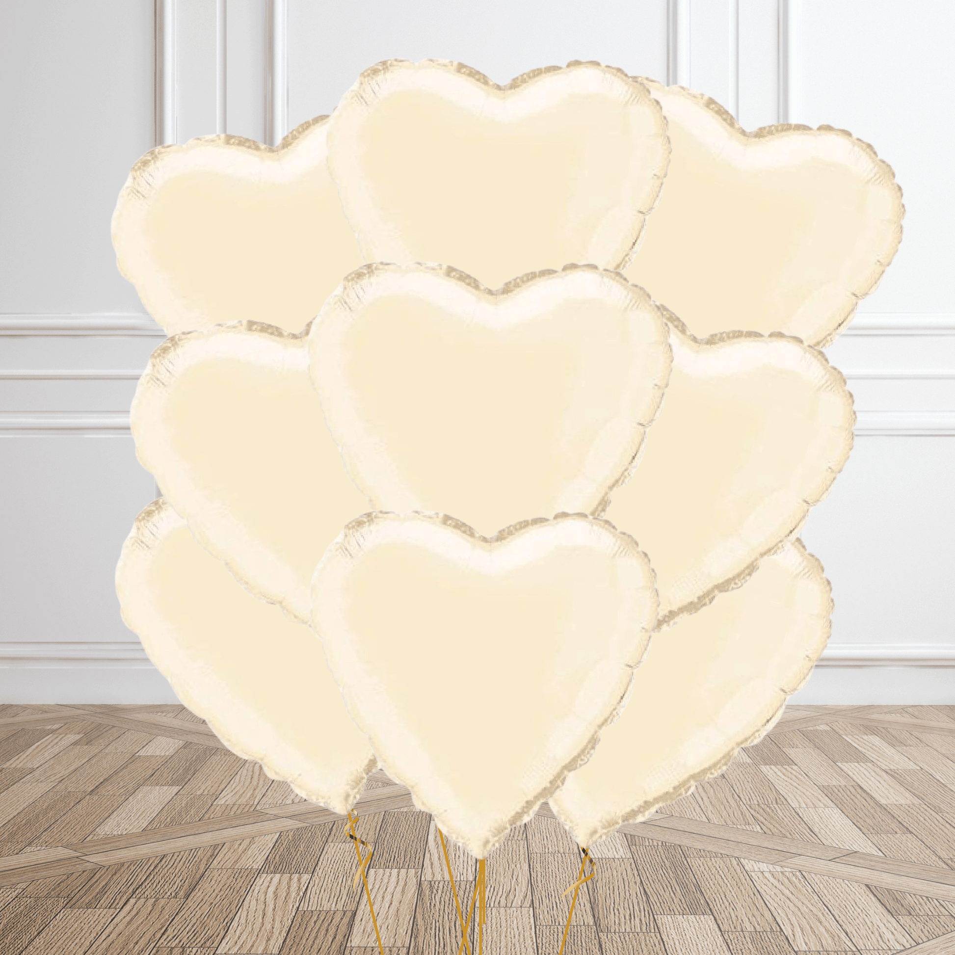 Ivory Heart Foil Balloon Package