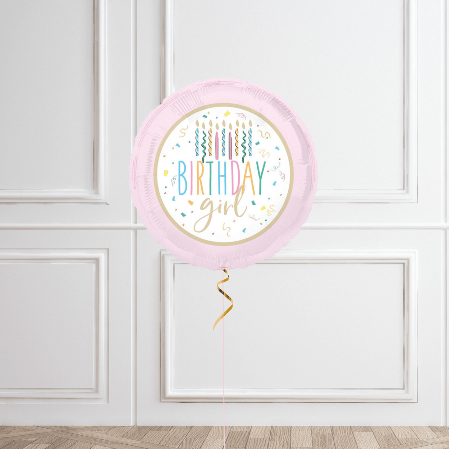 18 - Inch Pastel Rainbow Candles Birthday Girl Helium Balloon – Fun Party Decor | The Party Hut