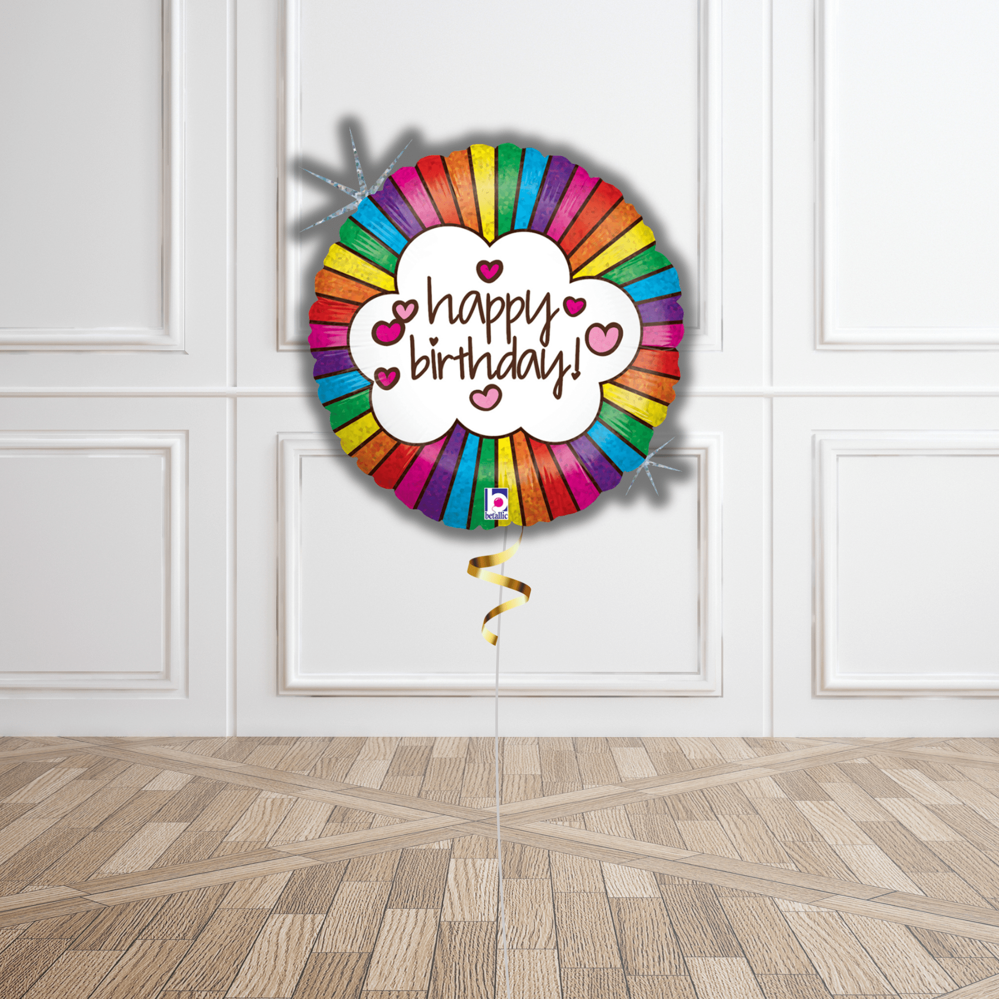 18 - Inch Retro Rainbow Birthday Balloon | The Party Hut