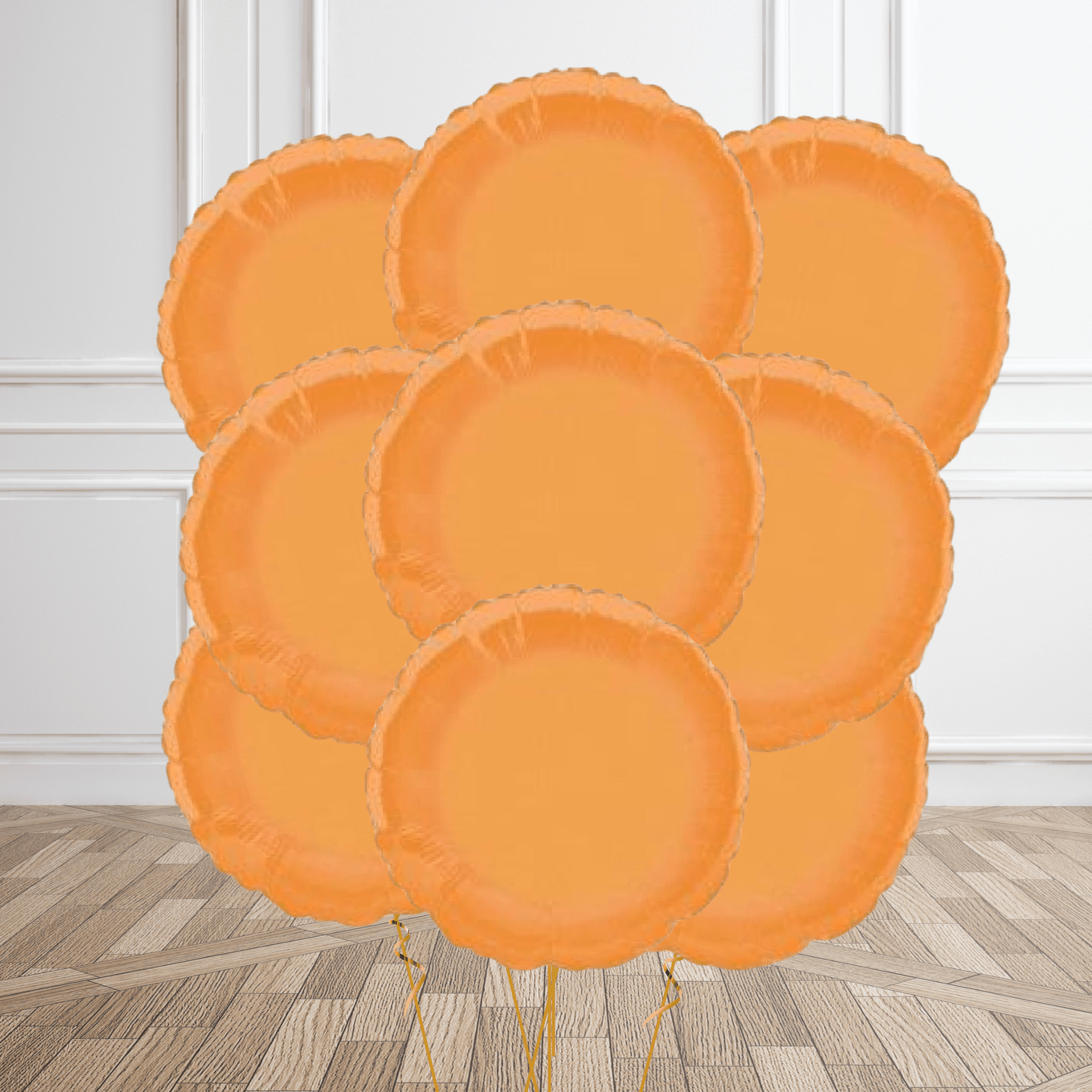 Round Orange Foil Balloon Package