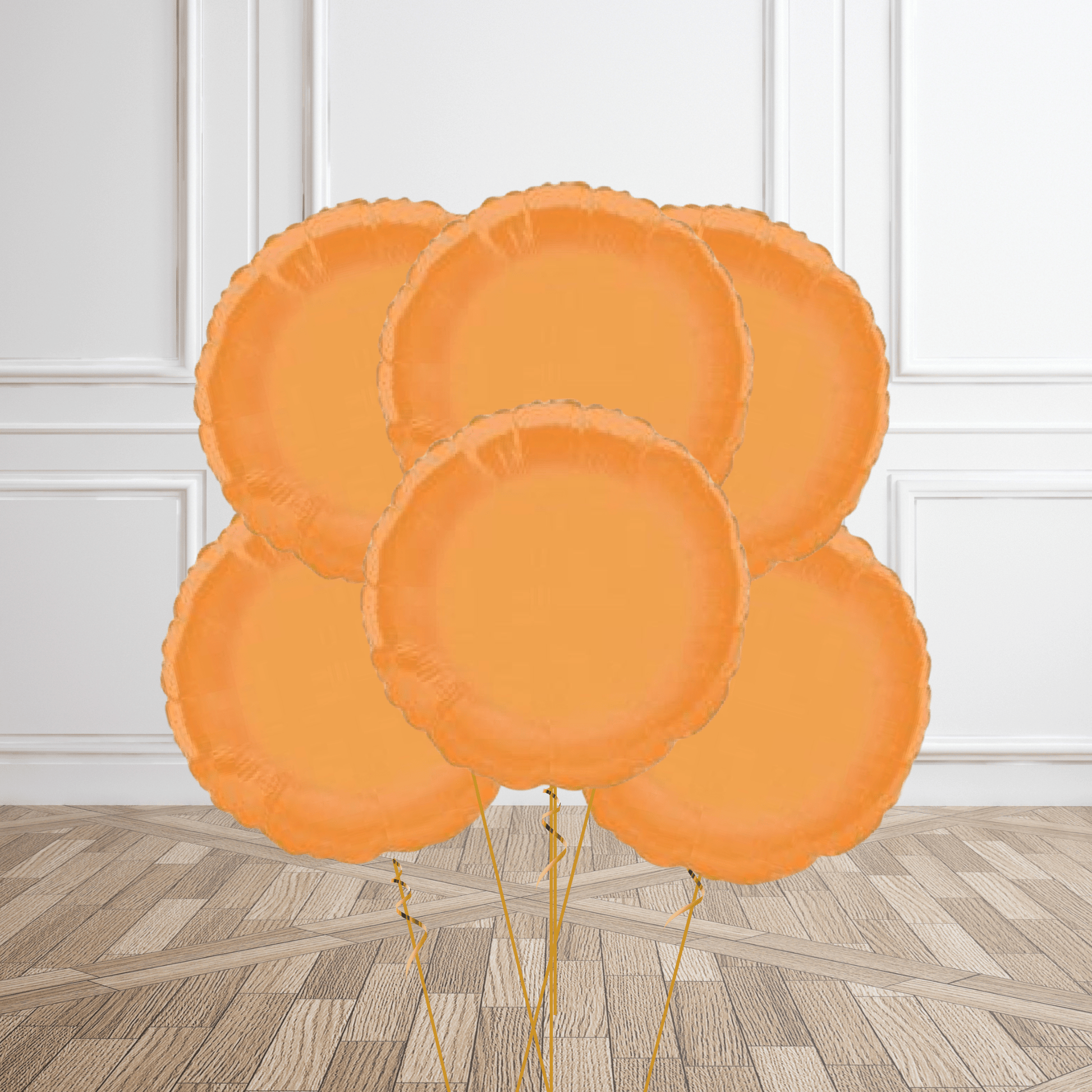 Round Orange Foil Balloon Package