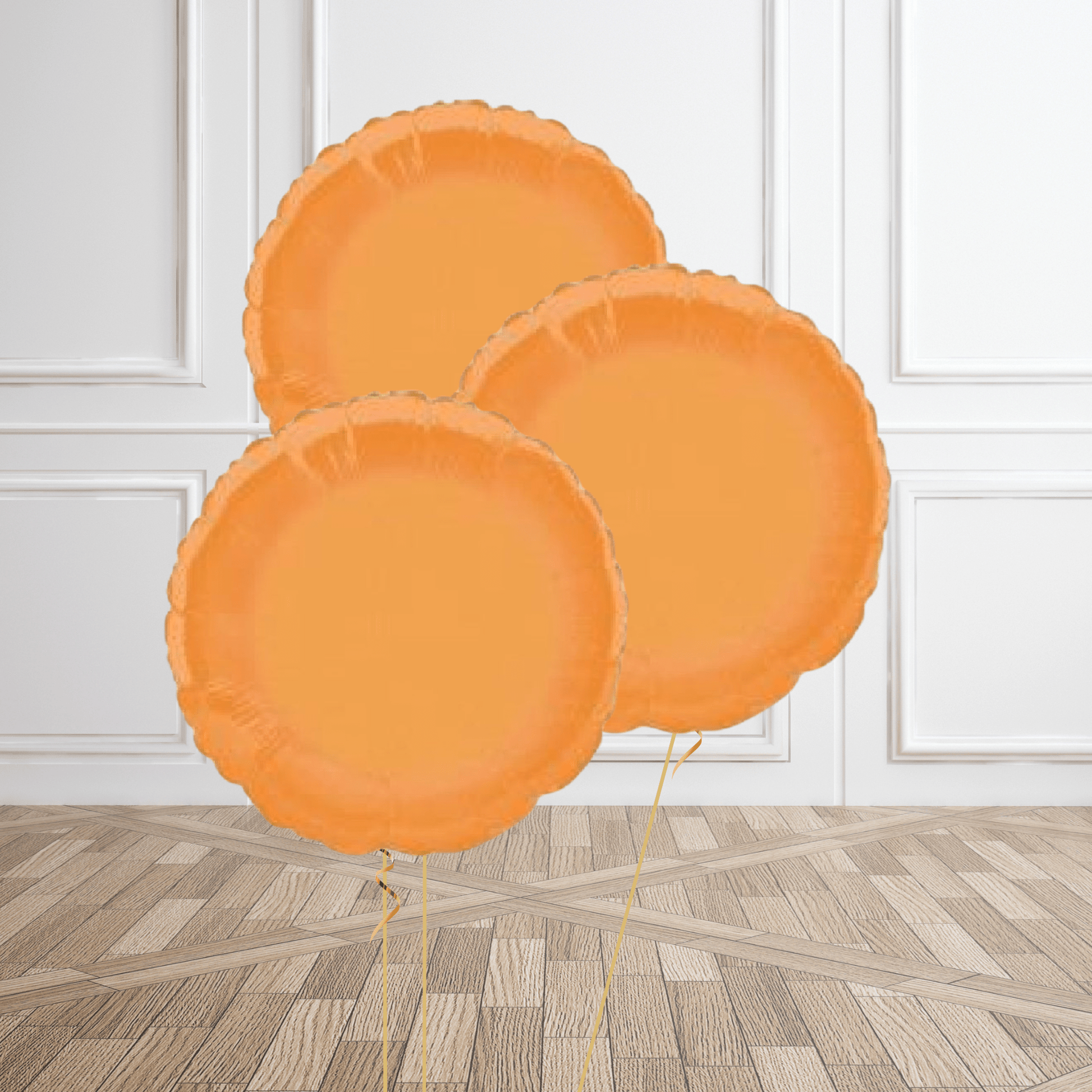 Round Orange Foil Balloon Package