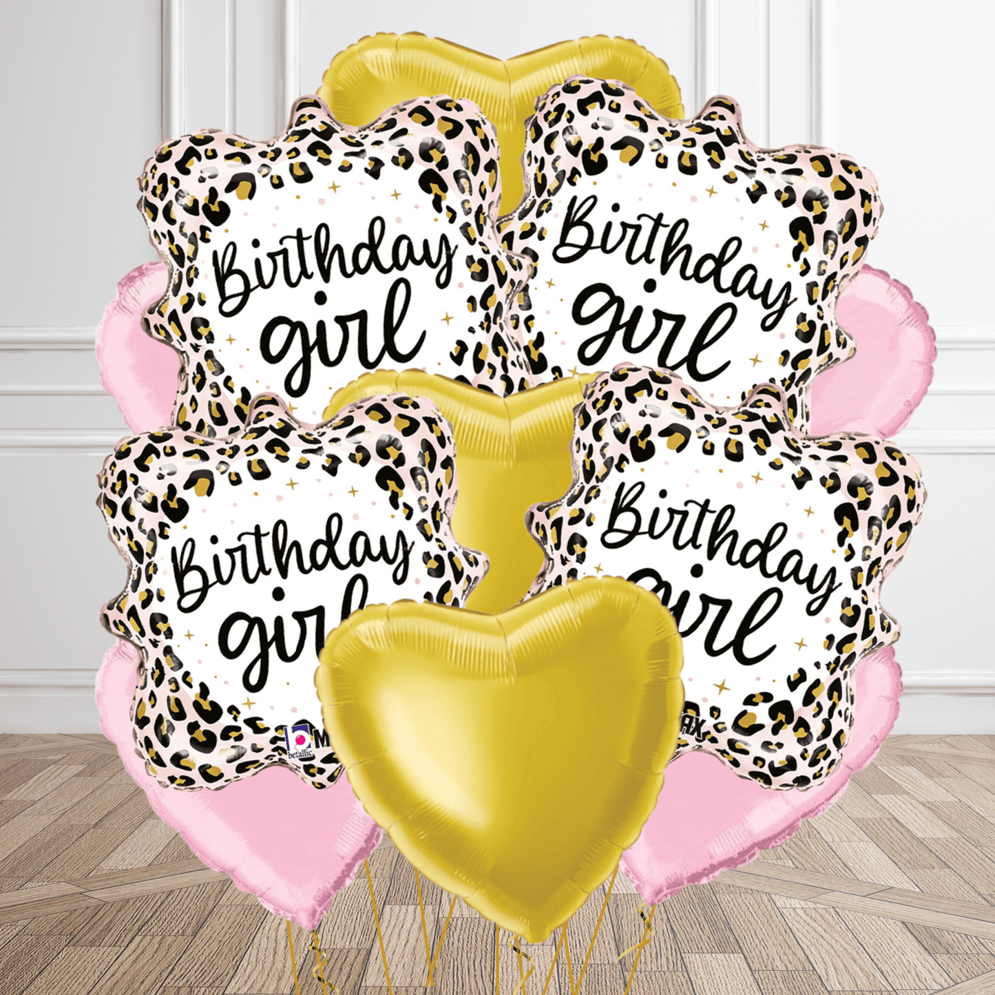 18 - Inch Satin Leopard Birthday Girl Balloon - Pink | The Party Hut