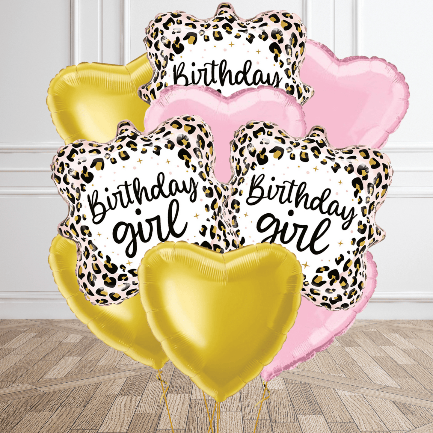 18 - Inch Satin Leopard Birthday Girl Balloon - Pink | The Party Hut