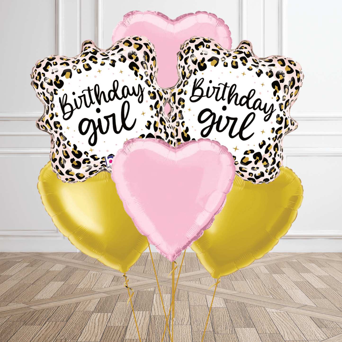 18 - Inch Satin Leopard Birthday Girl Balloon - Pink | The Party Hut