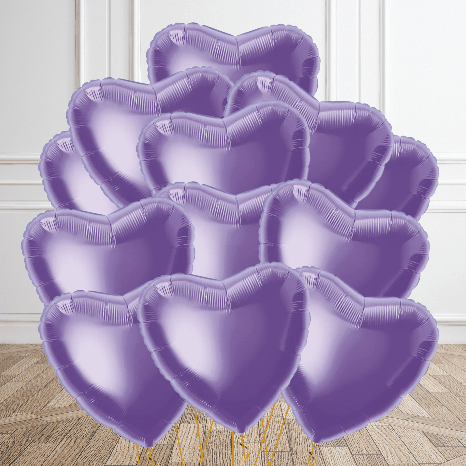 Lavender Heart Foil Balloon Package