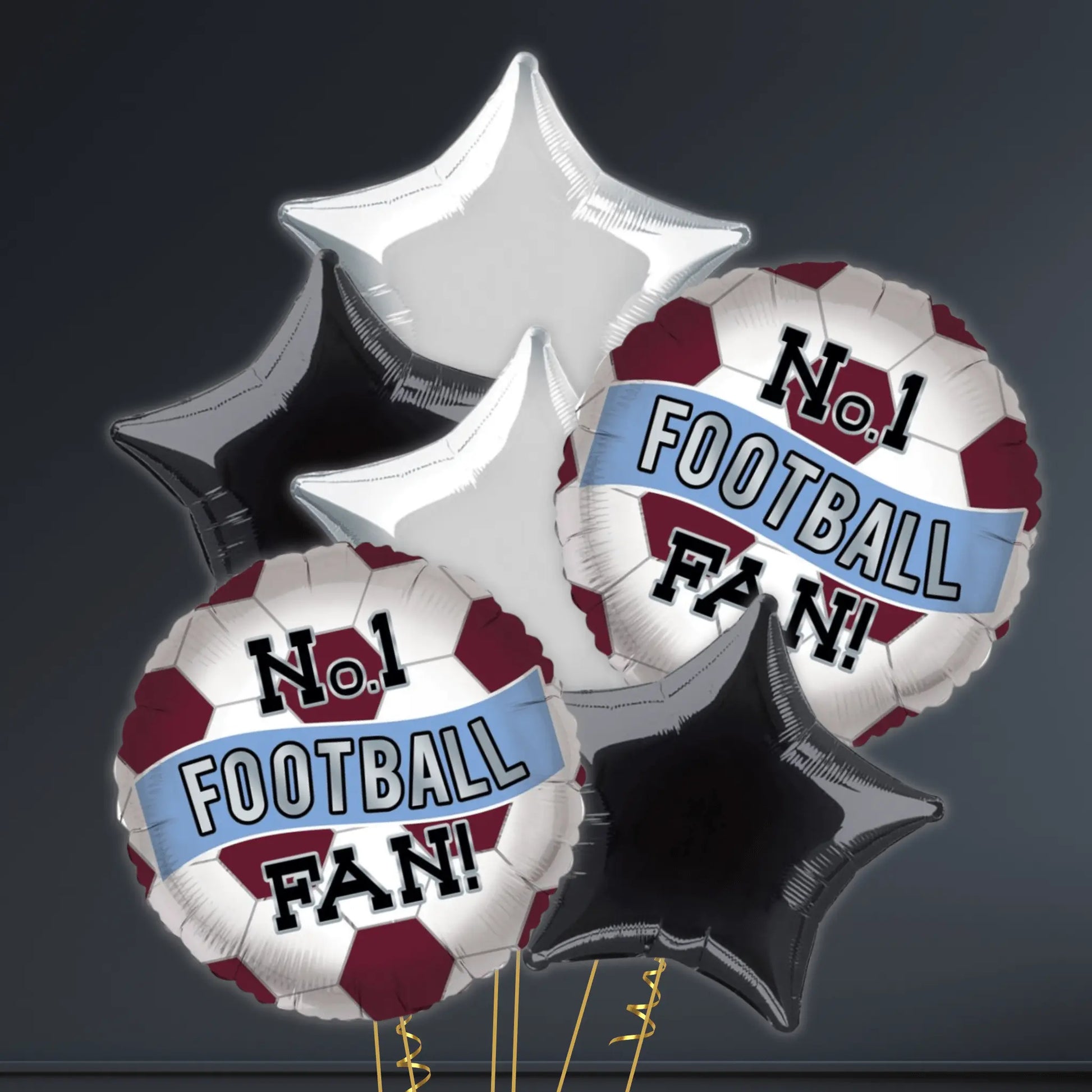 18" Claret and Blue Open Foil Balloon