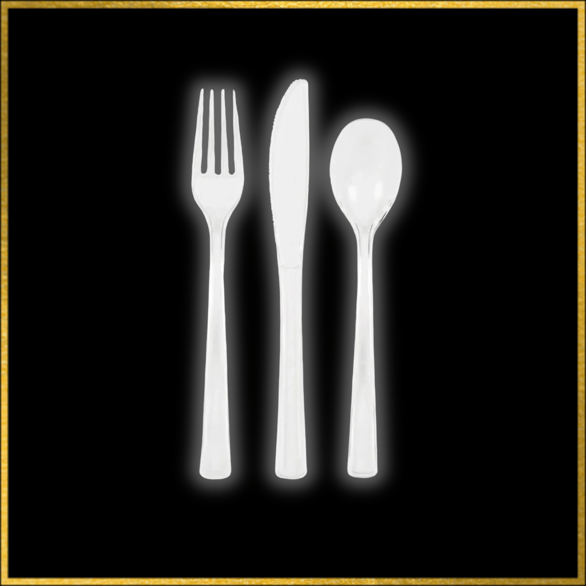 18pk Clear Cutlery Set | The Party Hut