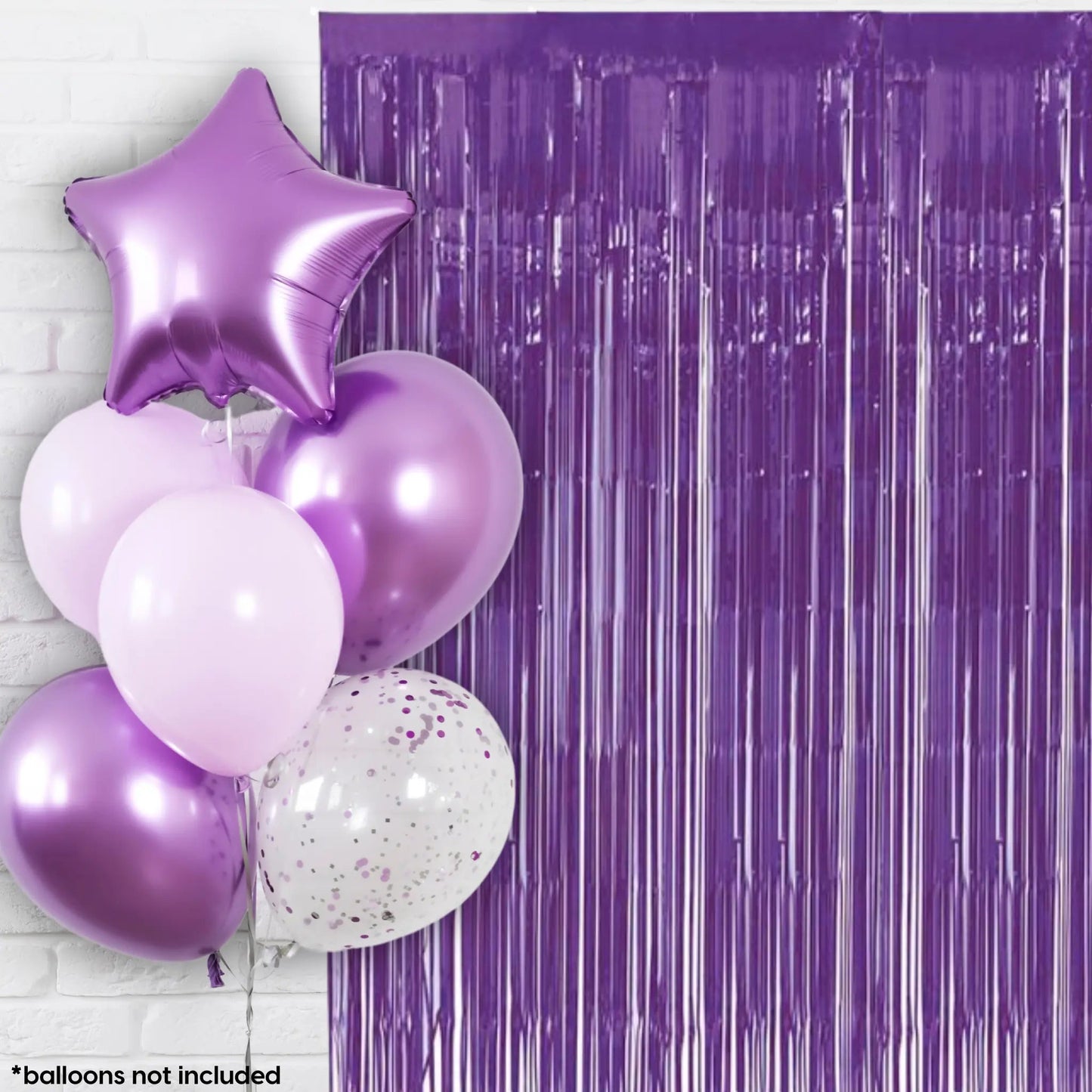 1m x 2m Deep Purple Foil Door Curtain – Vibrant Party Decoration | The Party Hut