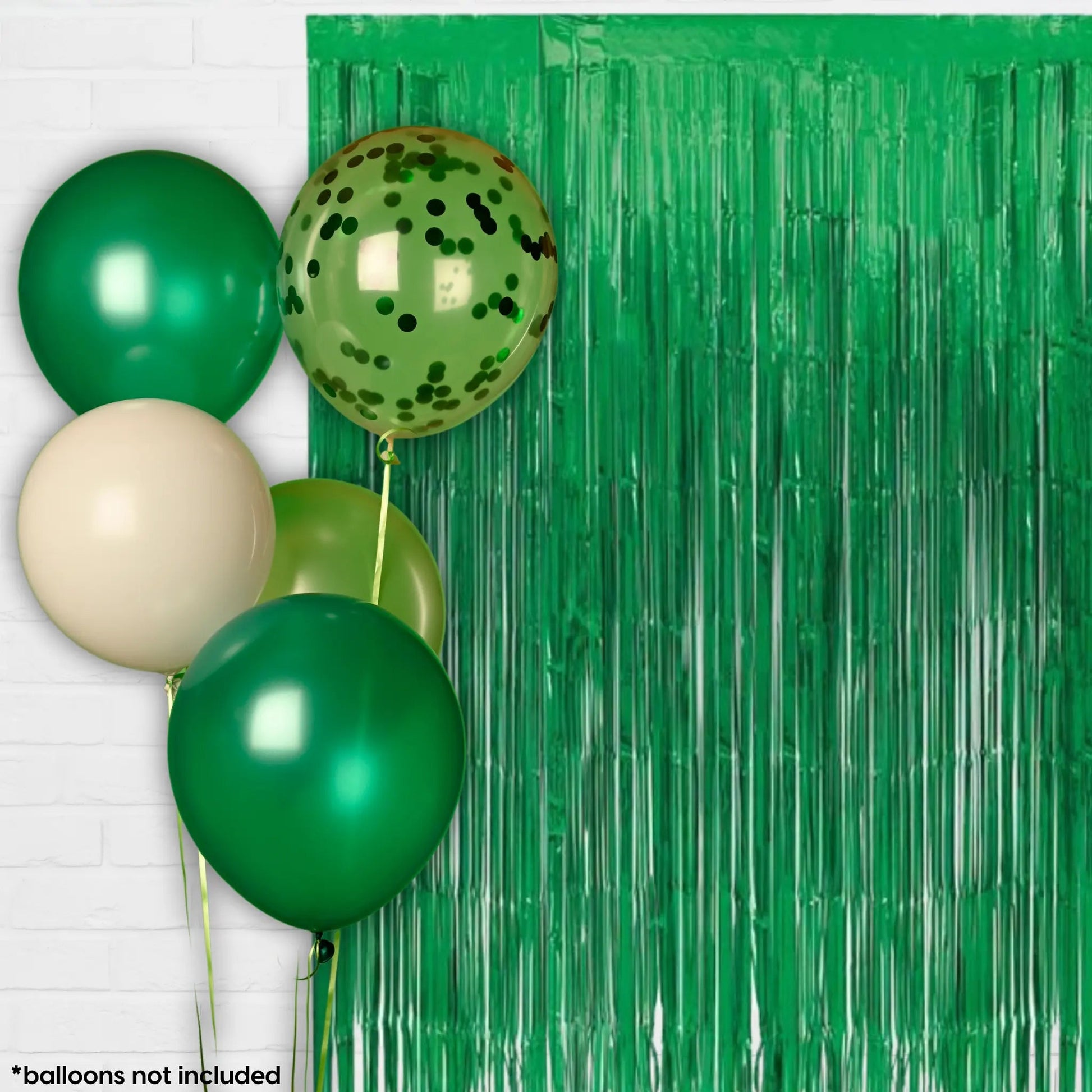 1m x 2m Green Foil Door Curtain – Vibrant Party Decoration