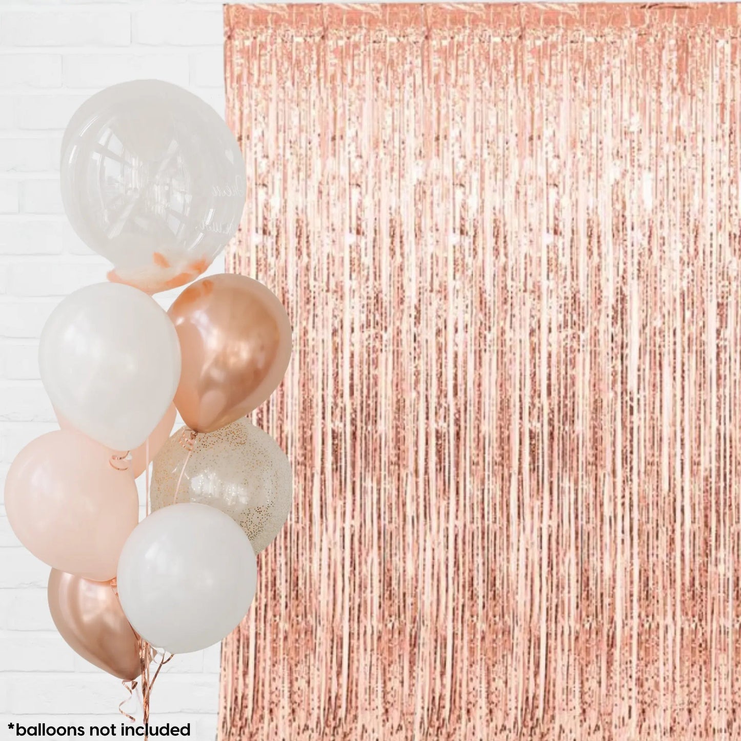 1m x 2m Rose Gold Foil Door Curtain – Elegant Party Decoration | The Party Hut