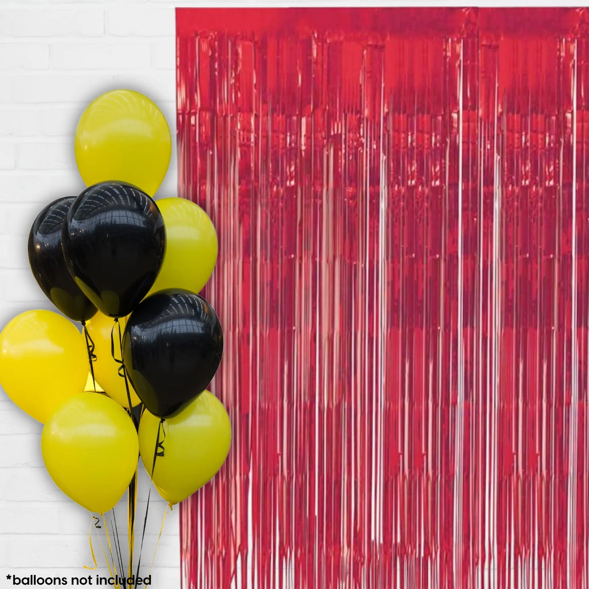 1m x 2m Ruby Red Foil Door Curtain