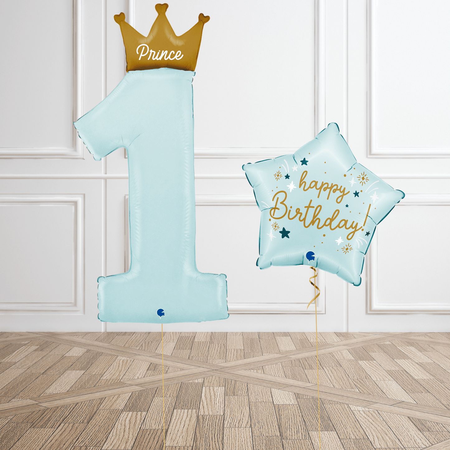 1st Birthday Prince Balloon Bouquet | The Party Hut