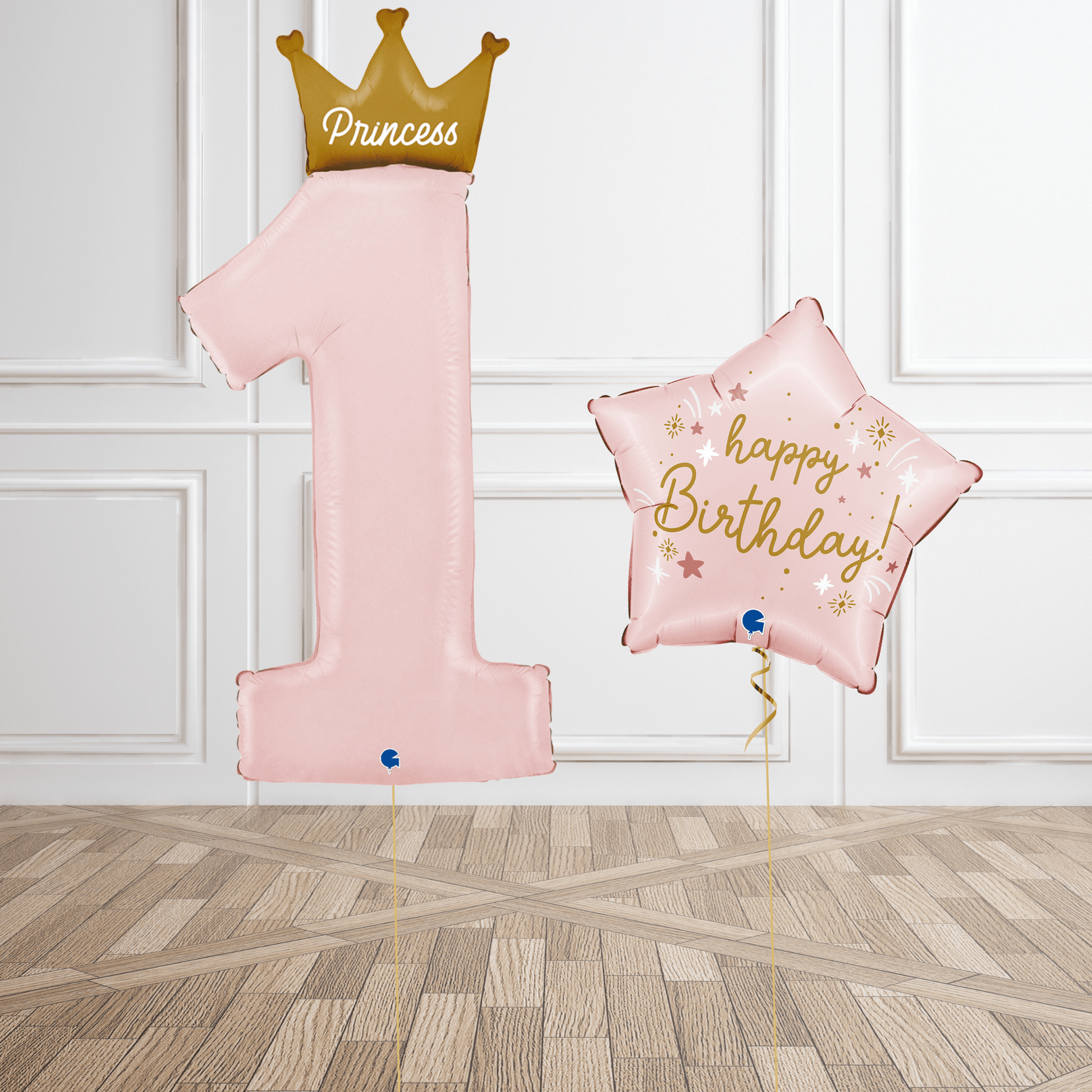 Helium Balloon Bouquet - Princess 1st Birthday