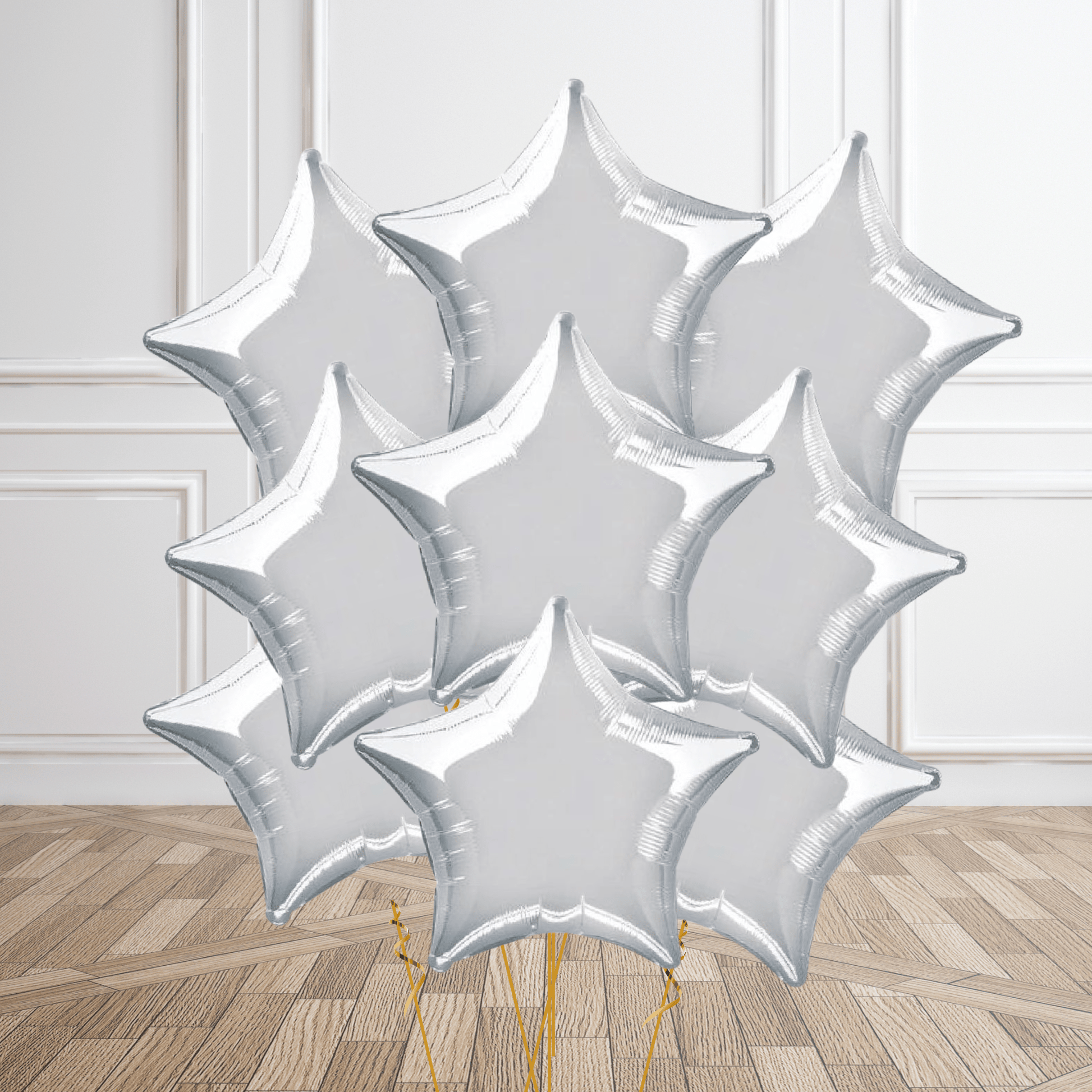 Silver Star Foil Balloon Package