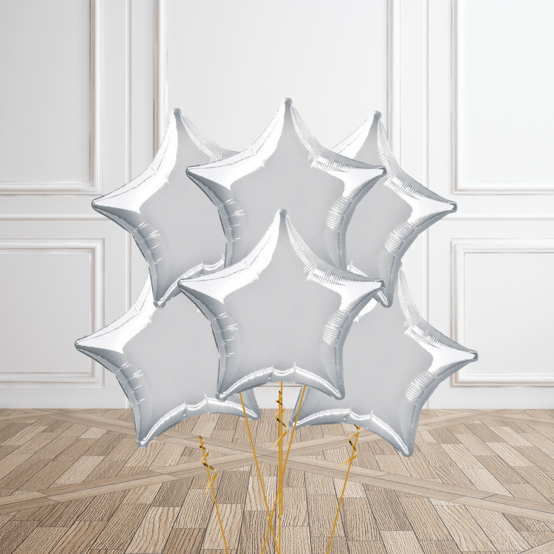 Silver Star Foil Balloon Package