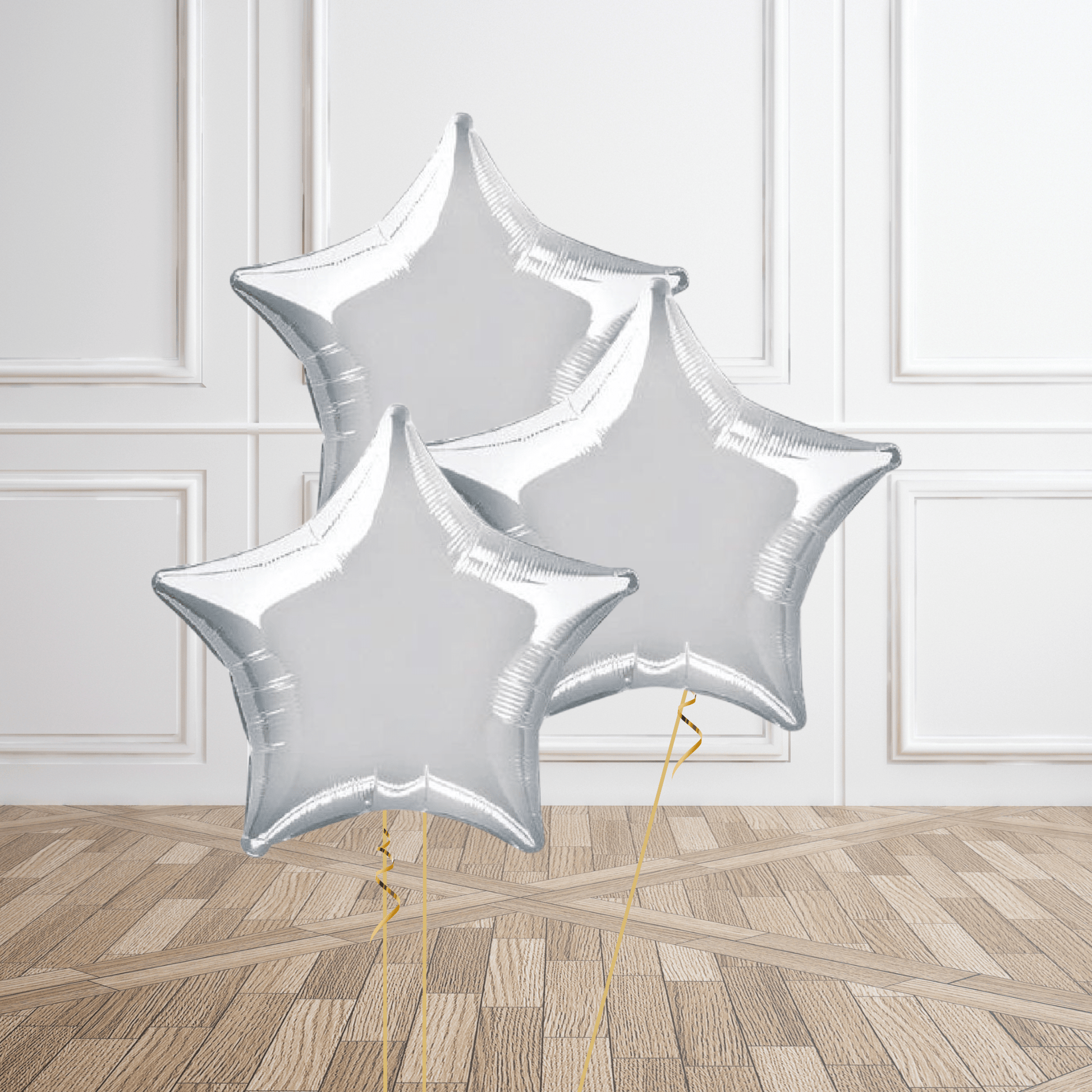 Silver Star Foil Balloon Package