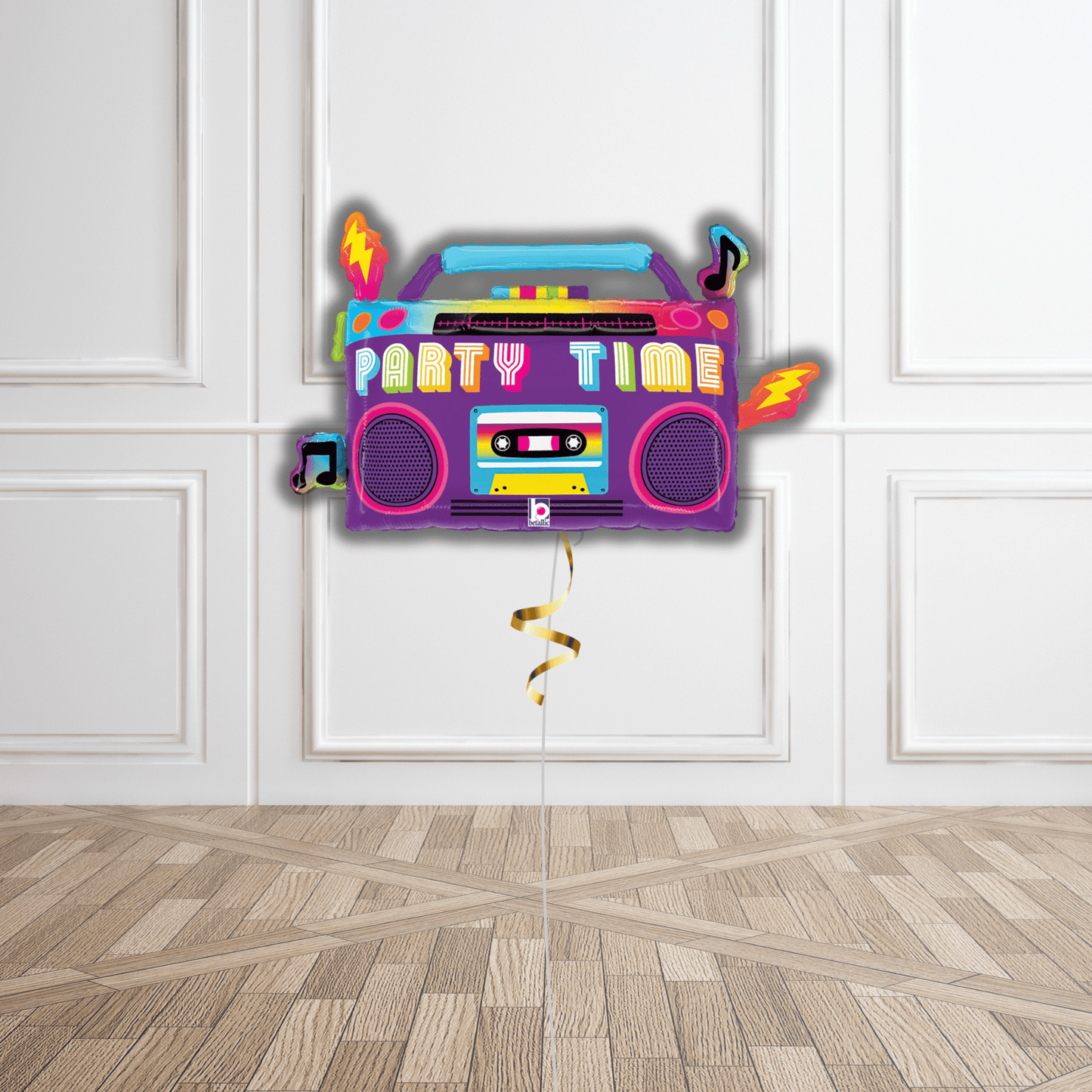 23 - inch Party Time Boom Box Foil Balloon - Lilac | The Party Hut