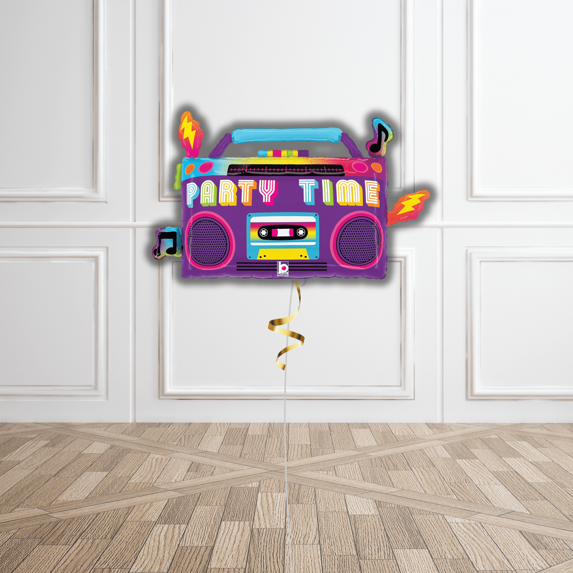 23-inch Party Time Boom Box Foil Balloon - Lilac