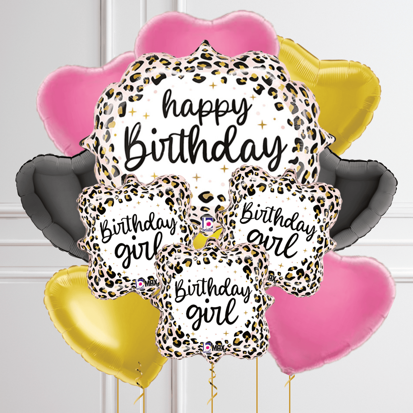 27 - inch Satin Leopard Birthday Foil Balloon Package | The Party Hut