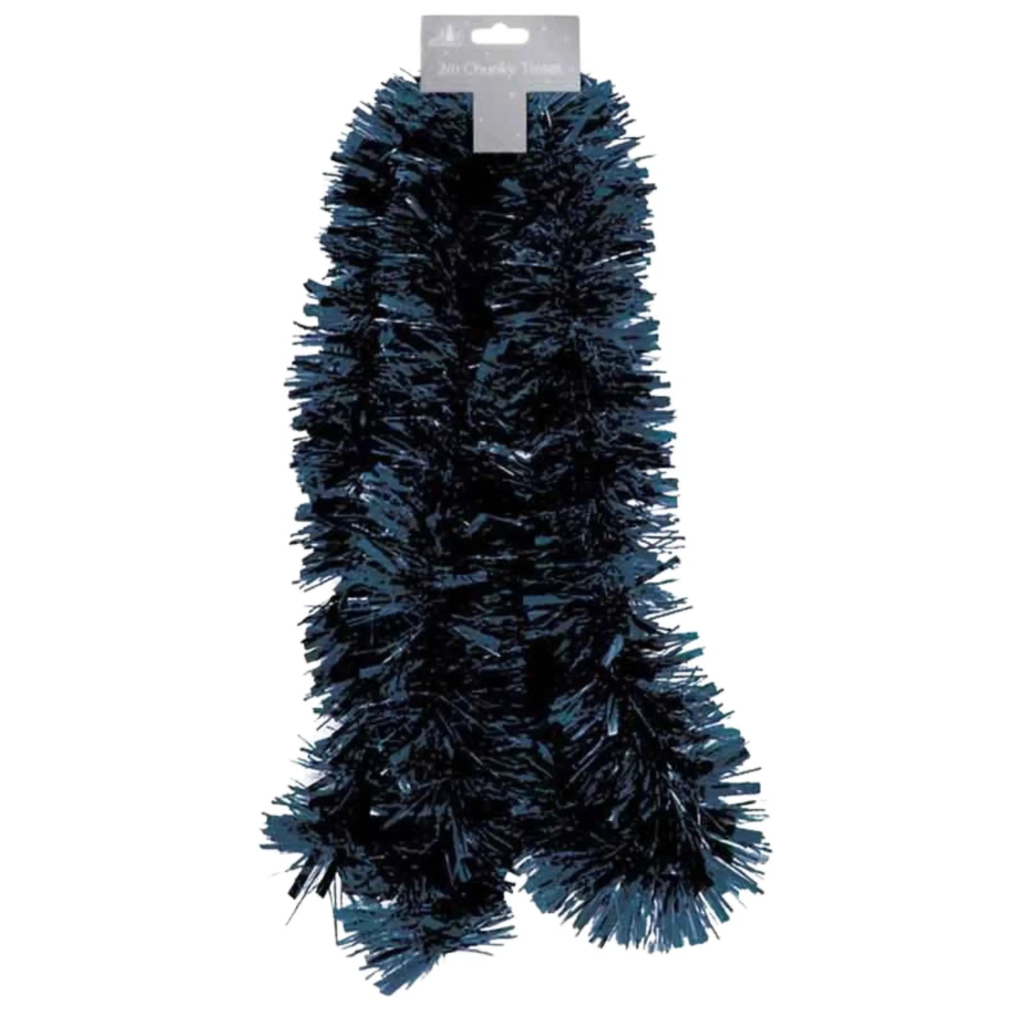 2m Navy Blue Chunky Tinsel – Elegant Festive Decoration | The Party Hut