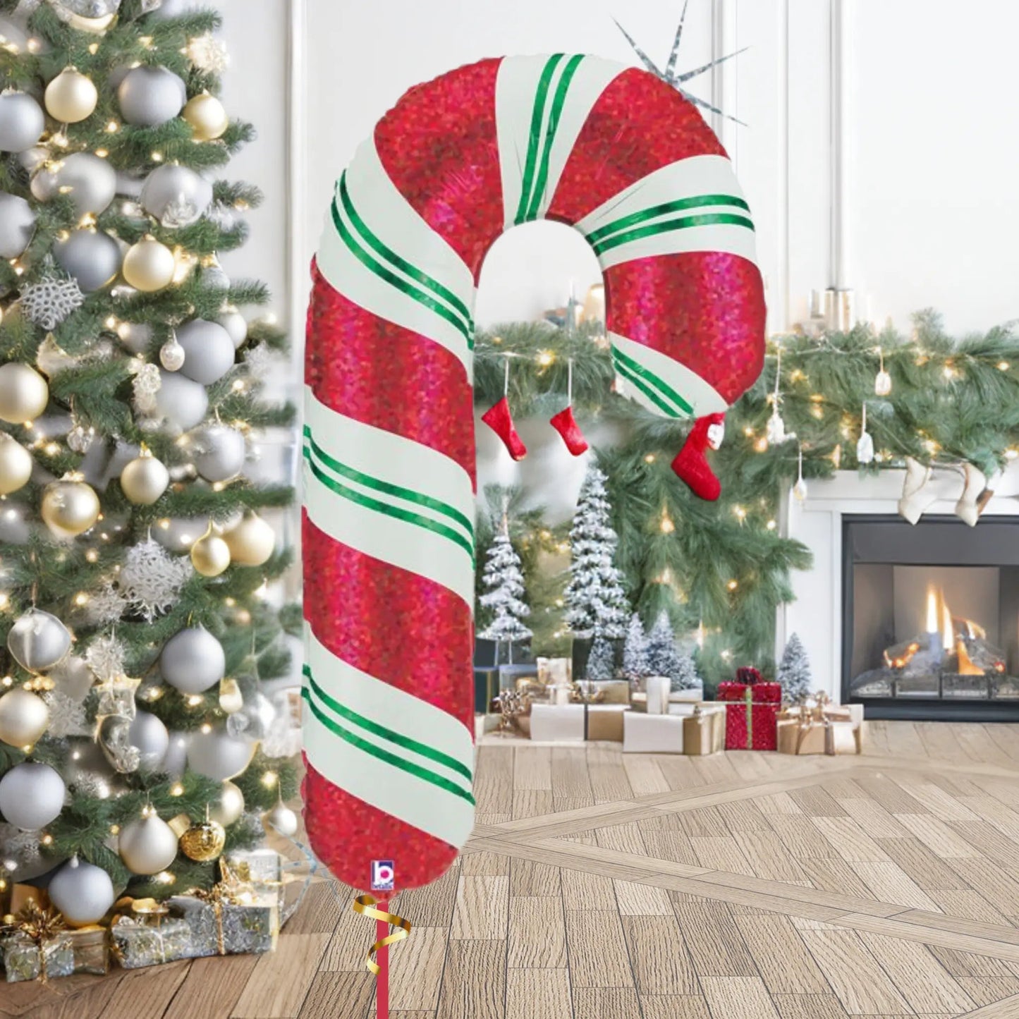 41 - inch Candy Cane Foil Balloon – Festive Holiday Decoration | The Party Hut