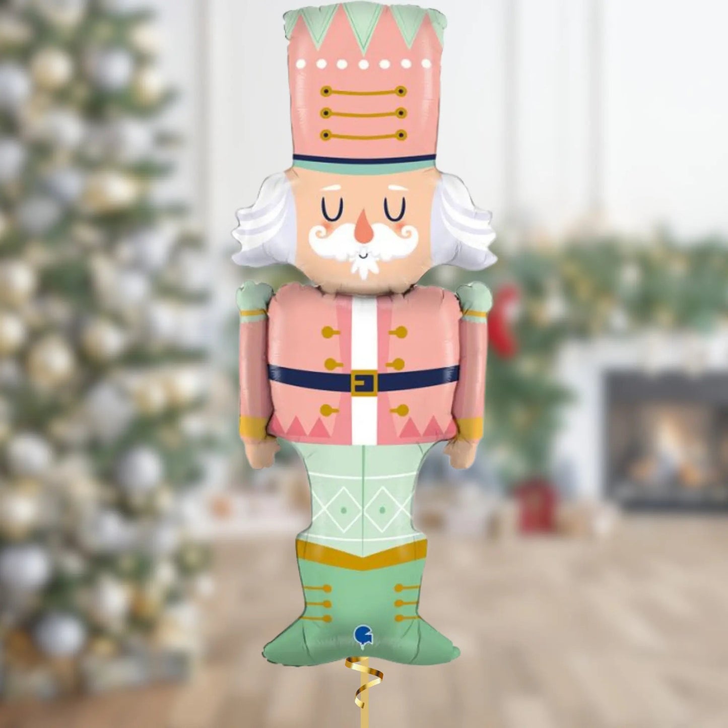 50 - inch Pastel Nutcracker Foil Balloon – Elegant Christmas Décor for Cheltenham & Surrounding Areas | The Party Hut