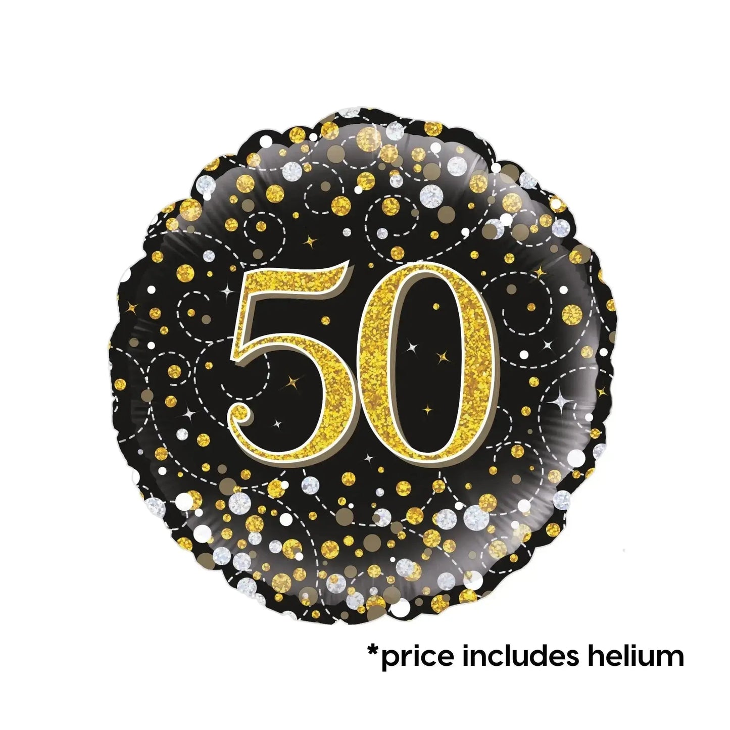 50th Birthday - Gold Sparkle Balloon | The Party Hut