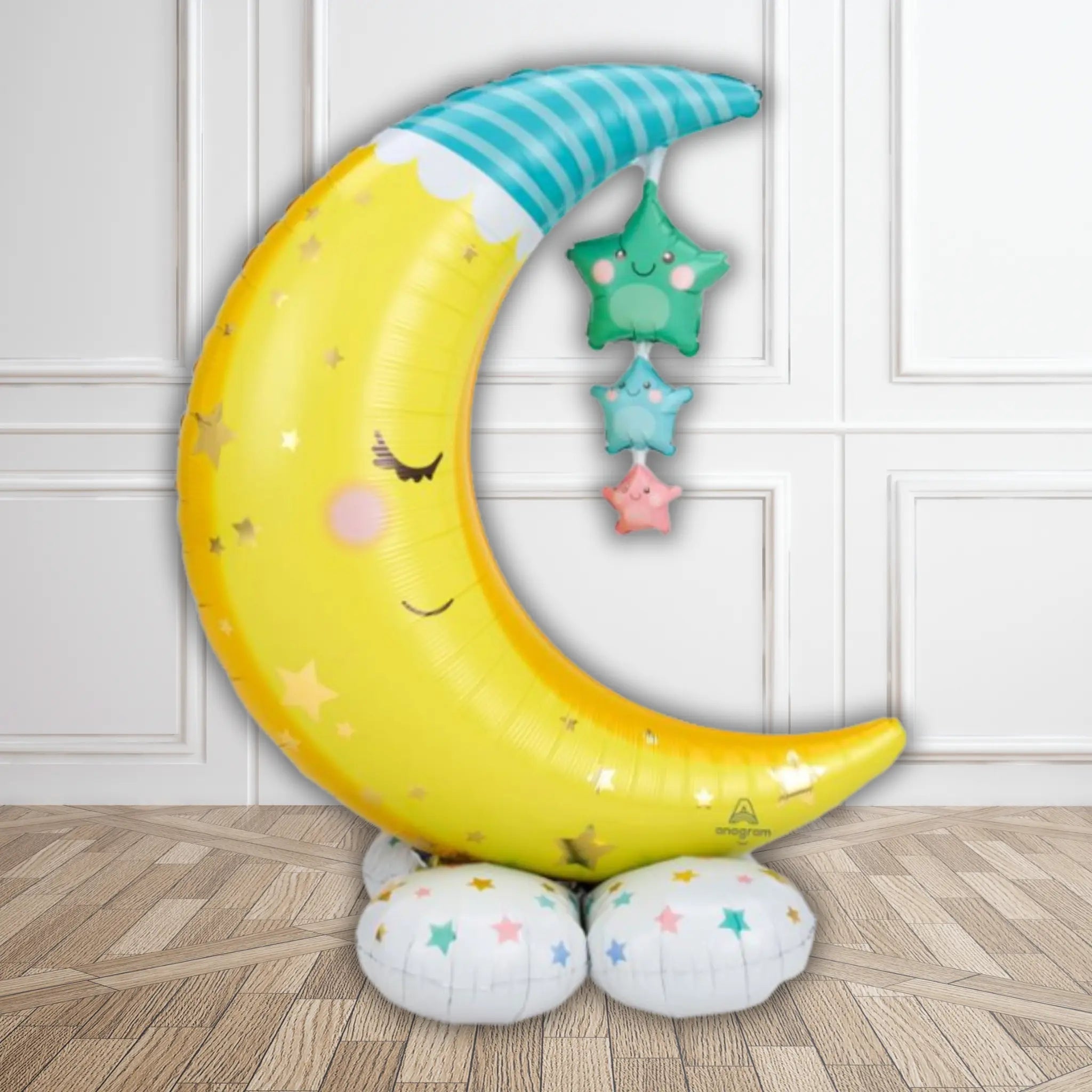 55 - inch Moon & Stars AirLoonz Foil Balloon | The Party Hut