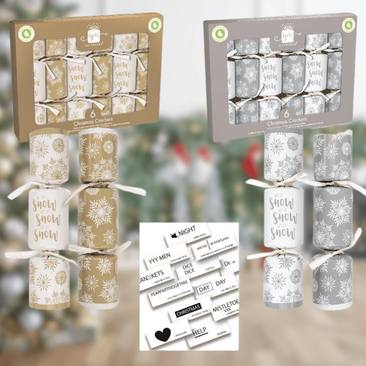 6 Gold or Silver Christmas Crackers | The Party Hut