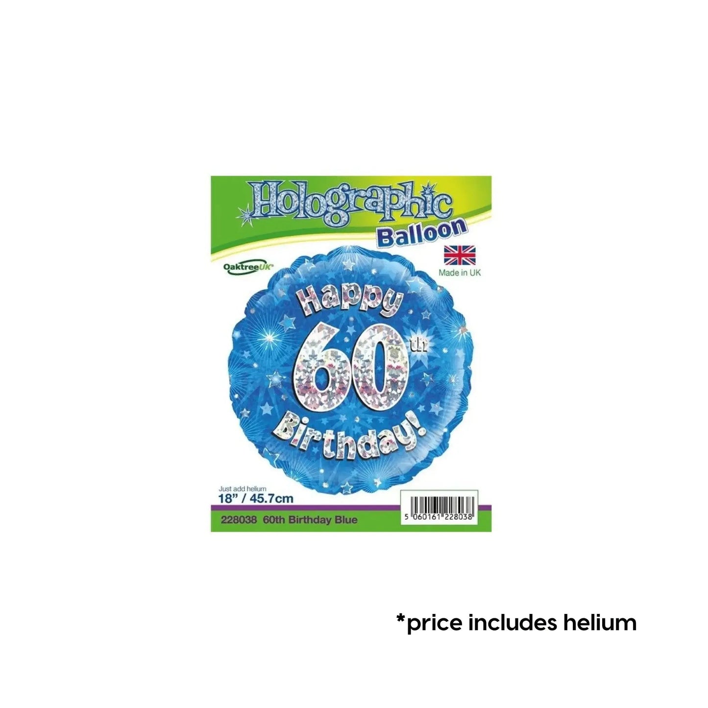 60th Birthday - Blue Sparkle Balloon | The Party Hut