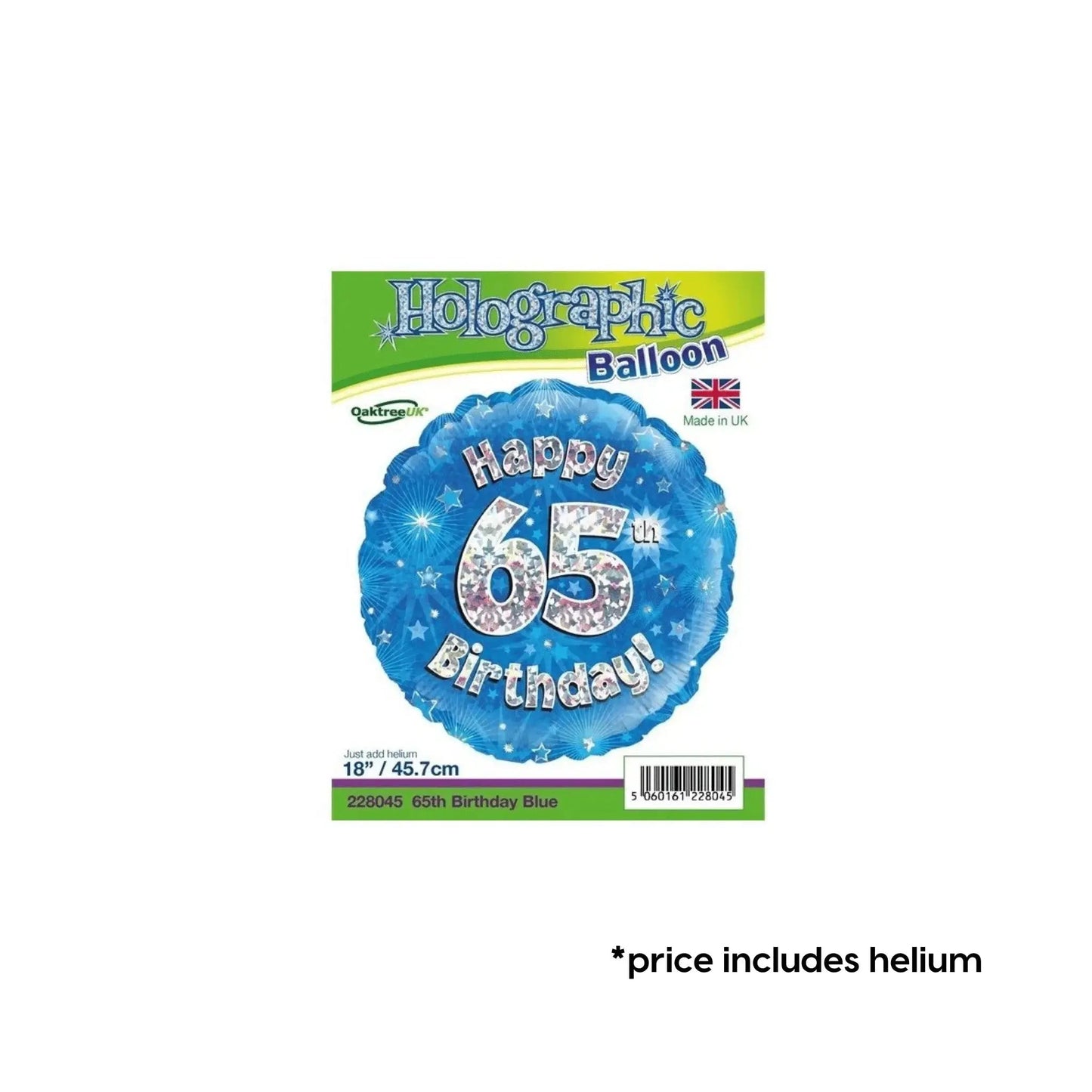 65th Birthday - Blue Sparkle Balloon | The Party Hut