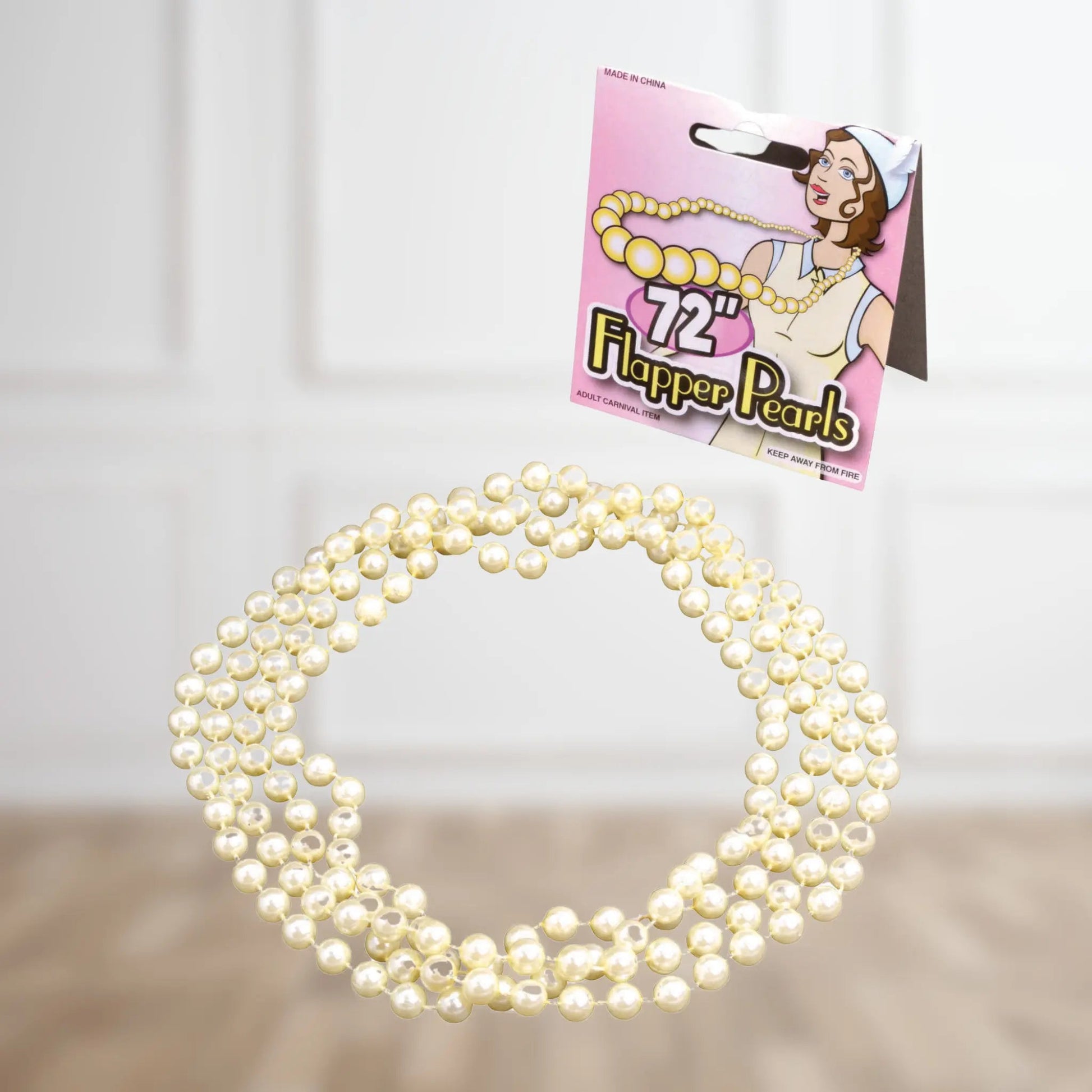 72-Inch Flapper Pearl Beads – Vintage 1920s Costume Necklace