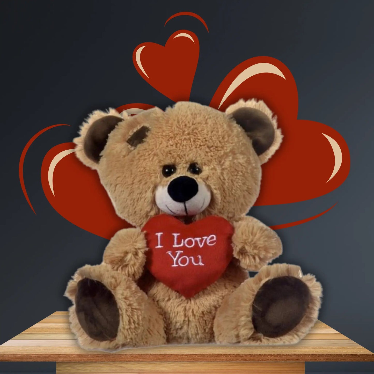 8" Brown Bear with "I Love You" Heart | The Party Hut