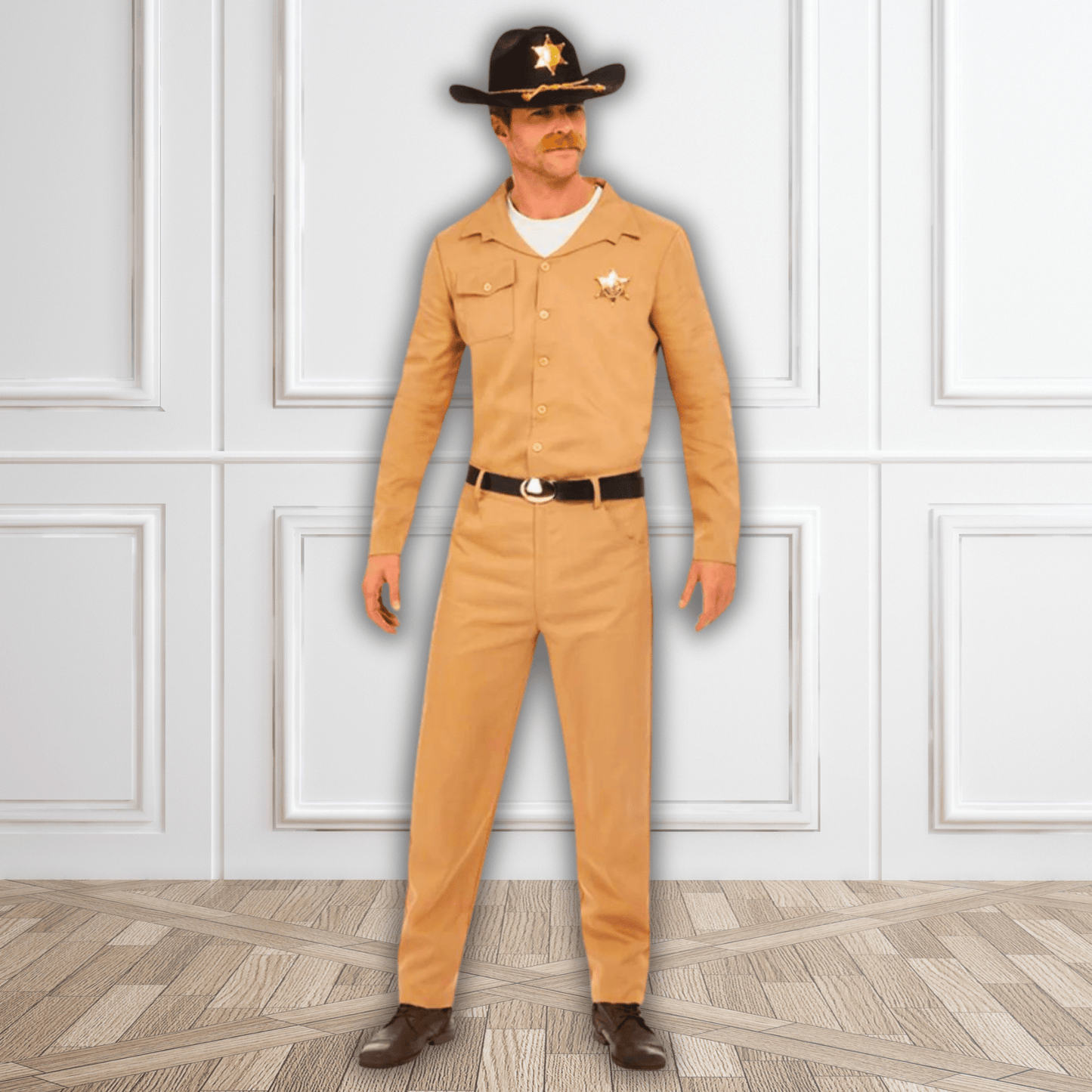 80s Beige Sheriff Deputy Costume | The Party Hut