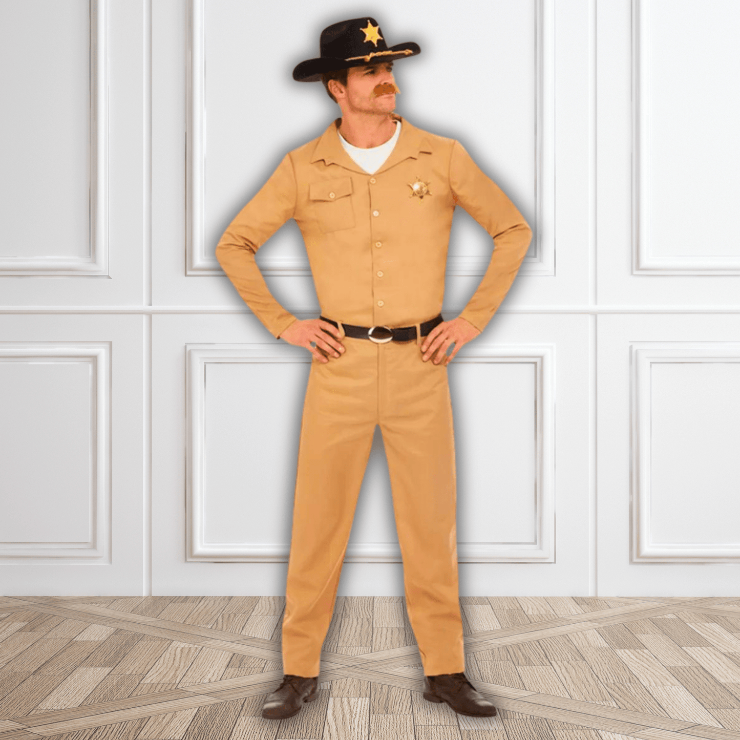 80s Beige Sheriff Deputy Costume | The Party Hut