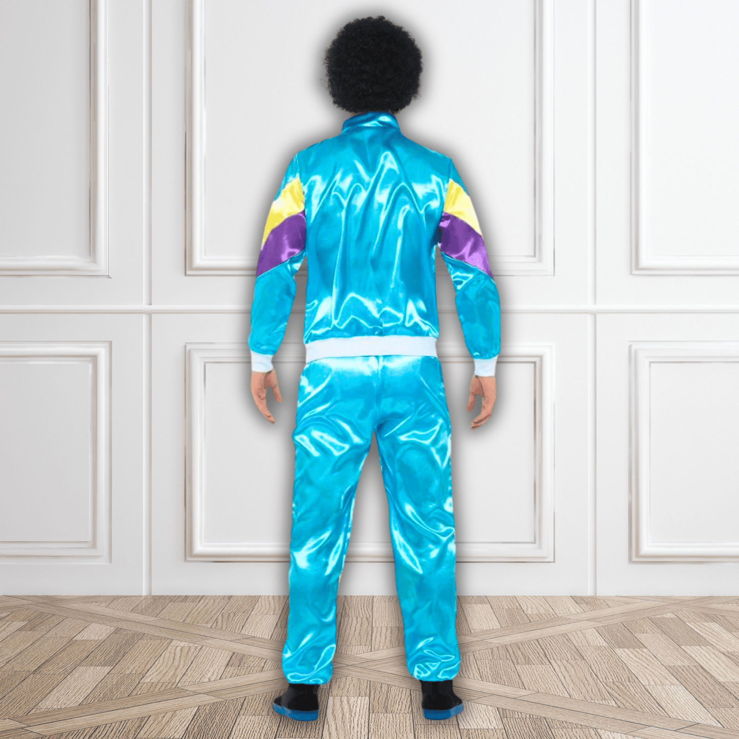 80s Height of Fashion Blue Shell Suit Costume | The Party Hut