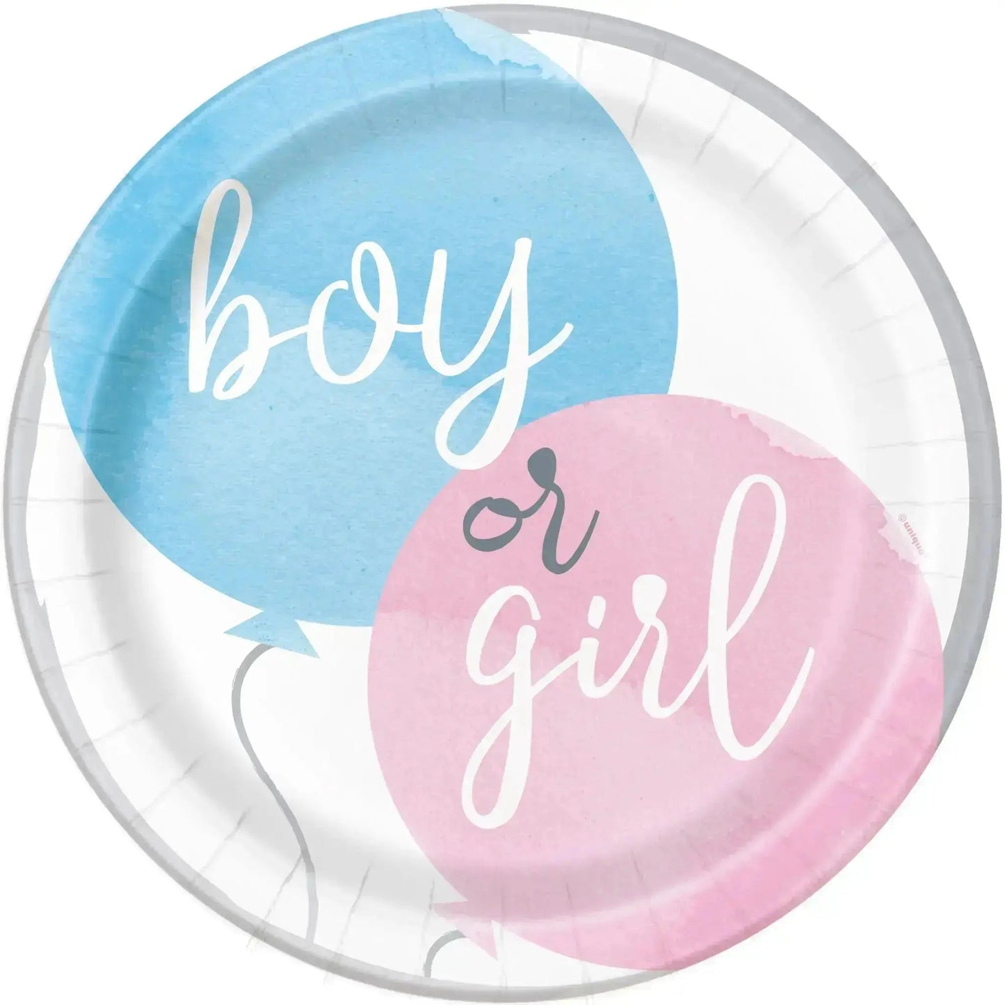 8pk Boy or Girl Plates | The Party Hut