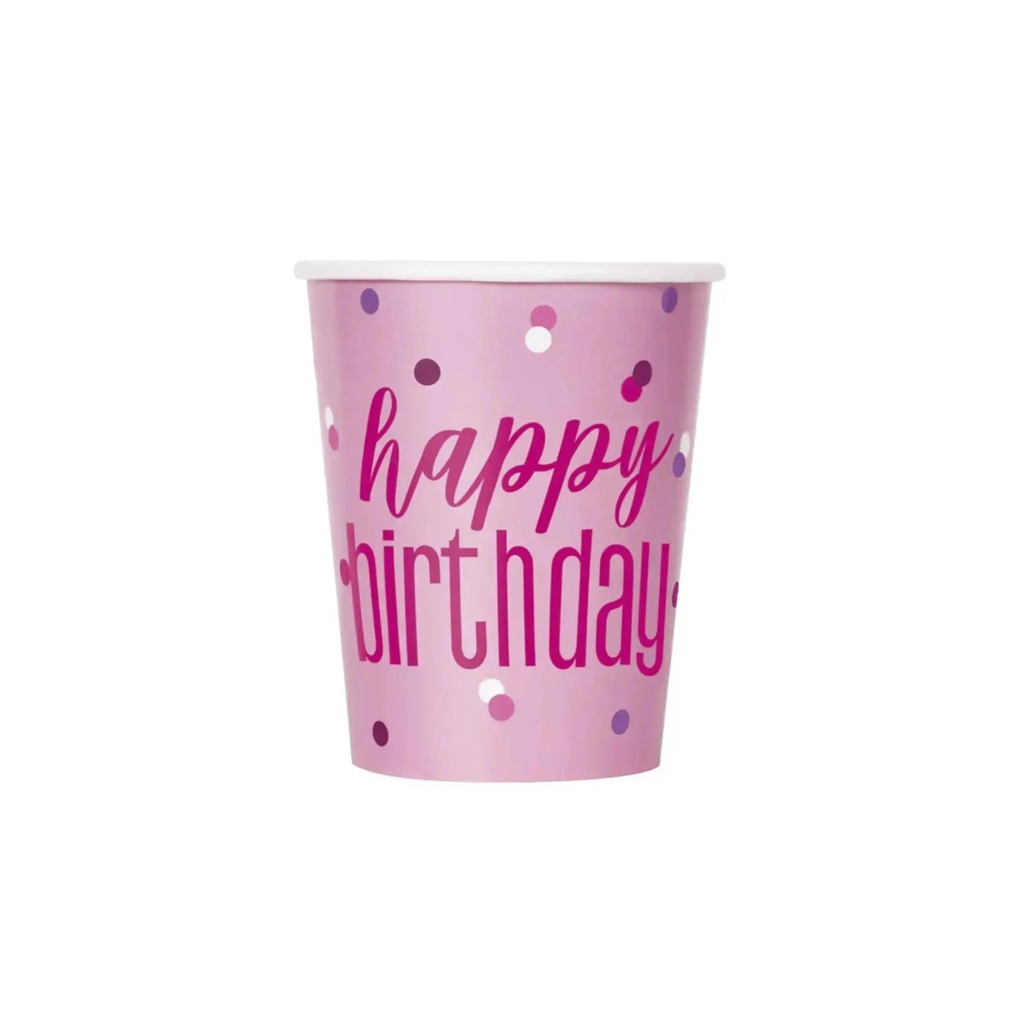 8pk Pink Sparkle Cups | The Party Hut