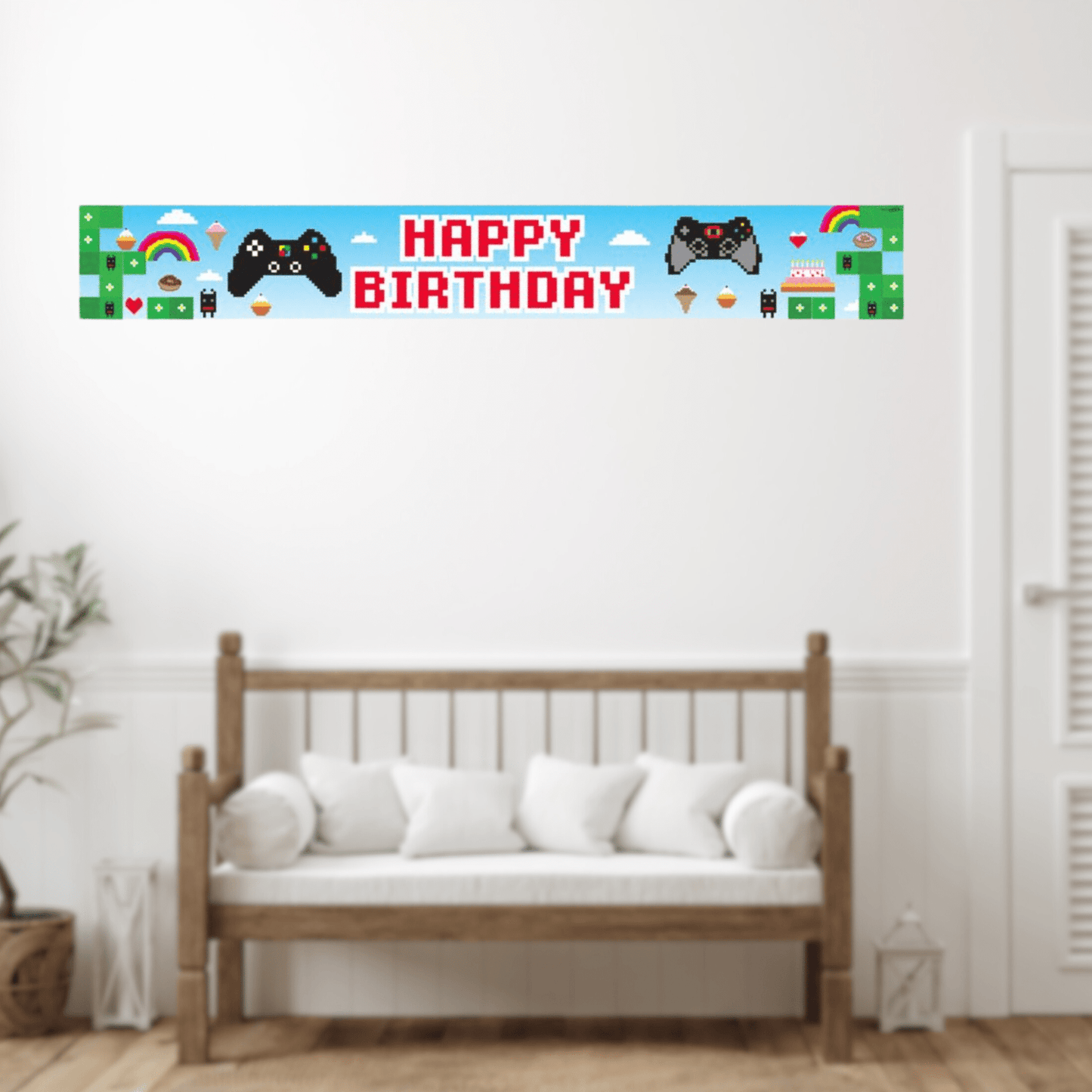 9ft "Blox Game" Birthday Holographic Banner – Perfect for Gaming - Themed Celebrations | The Party Hut