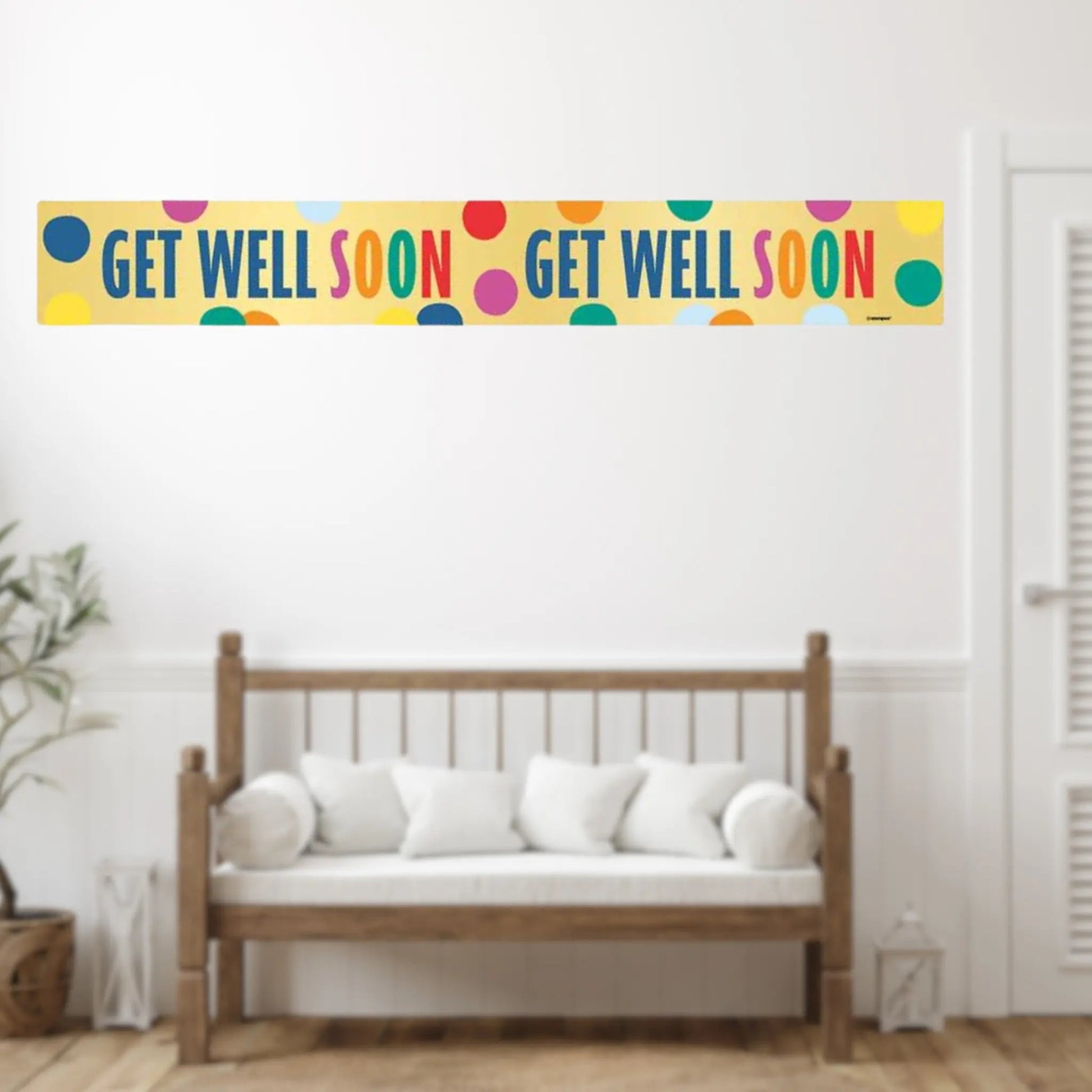 9ft Get Well Soon Foil Banner – Cheerful Recovery Decoration